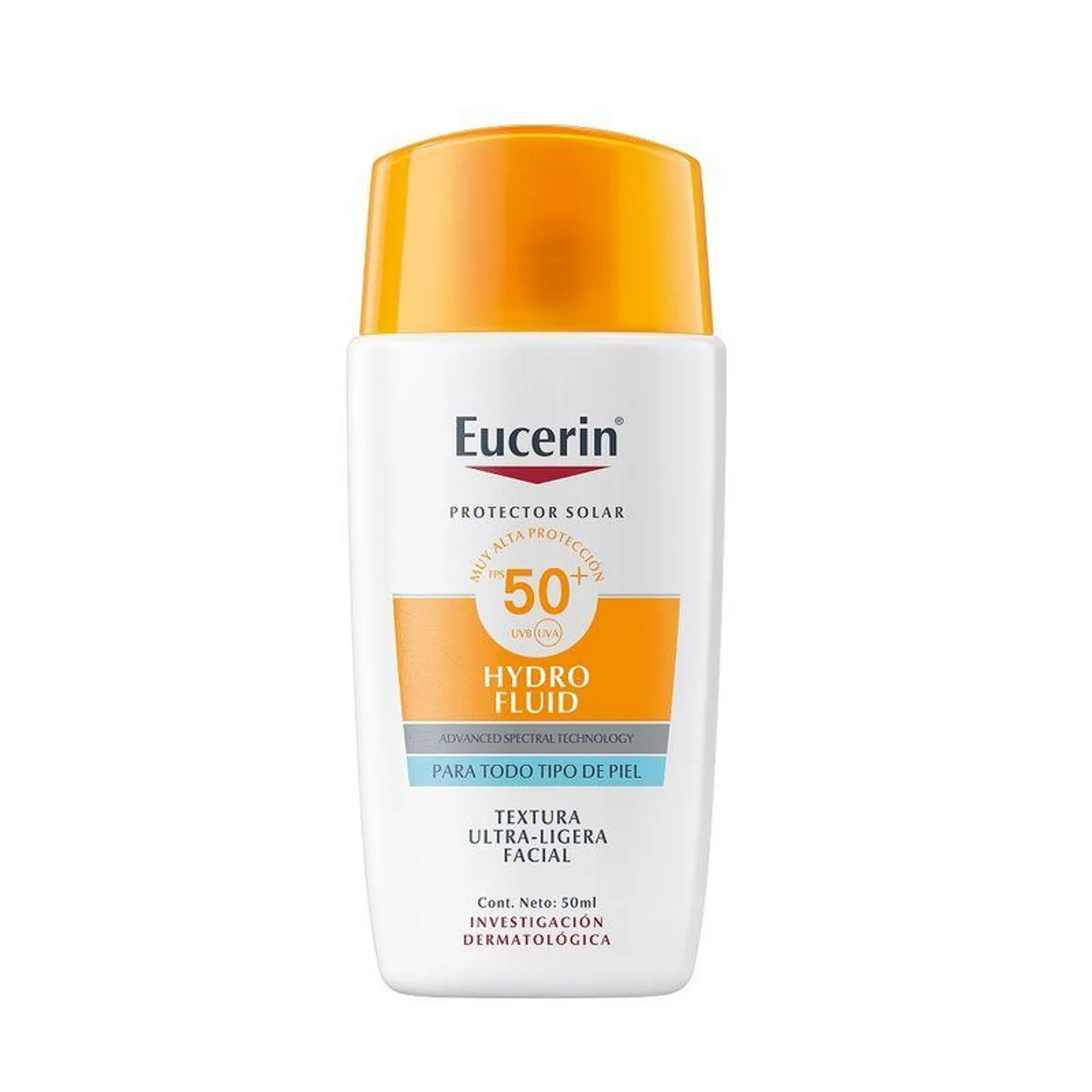 Protector Solar Eucerin Sun Hydro Fluid Fps 50 para Todo Tipo de Piel x 50 ml