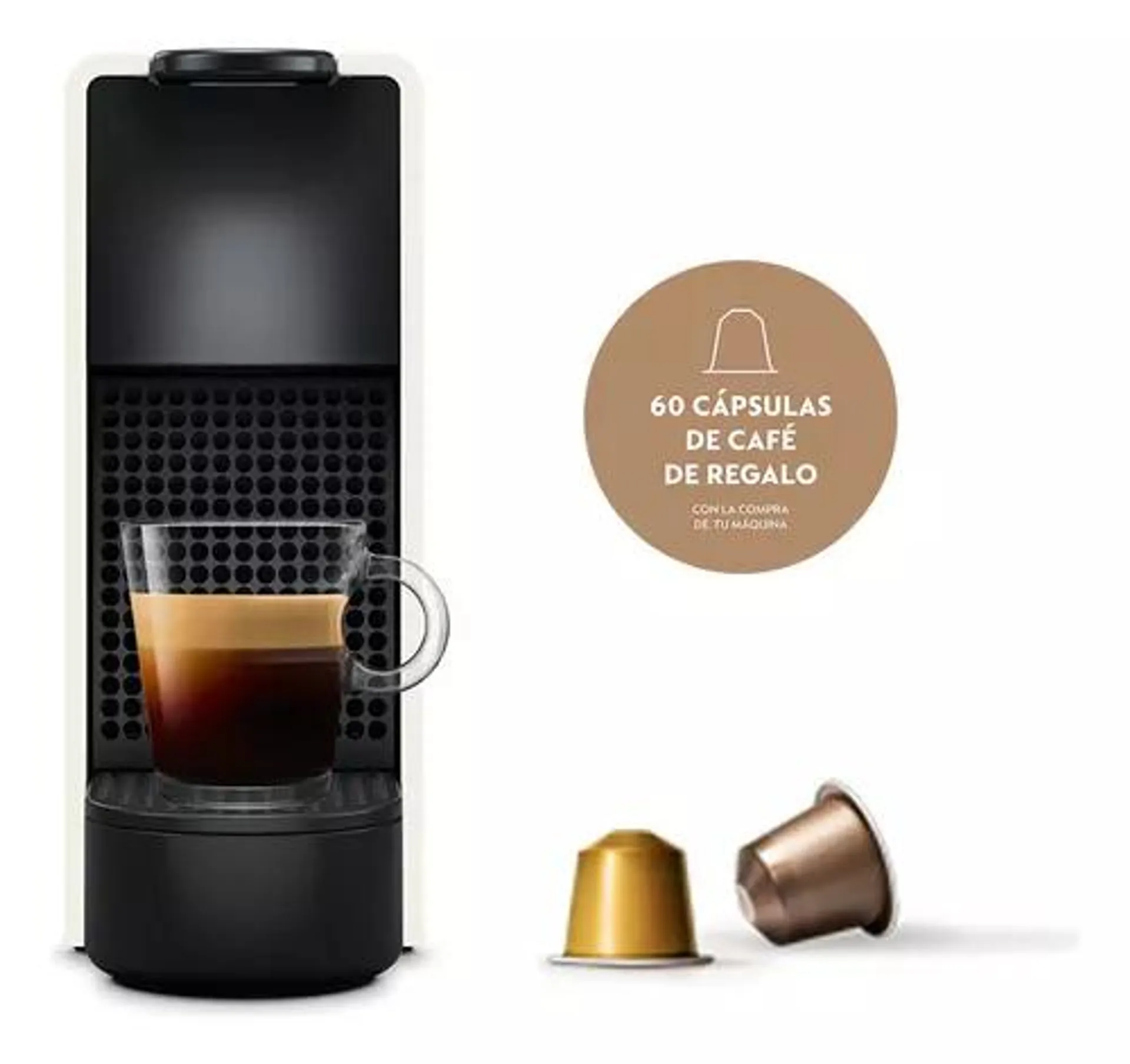 Cafetera Nespresso Mini Essenza C Blanca 14 Caps Regalo