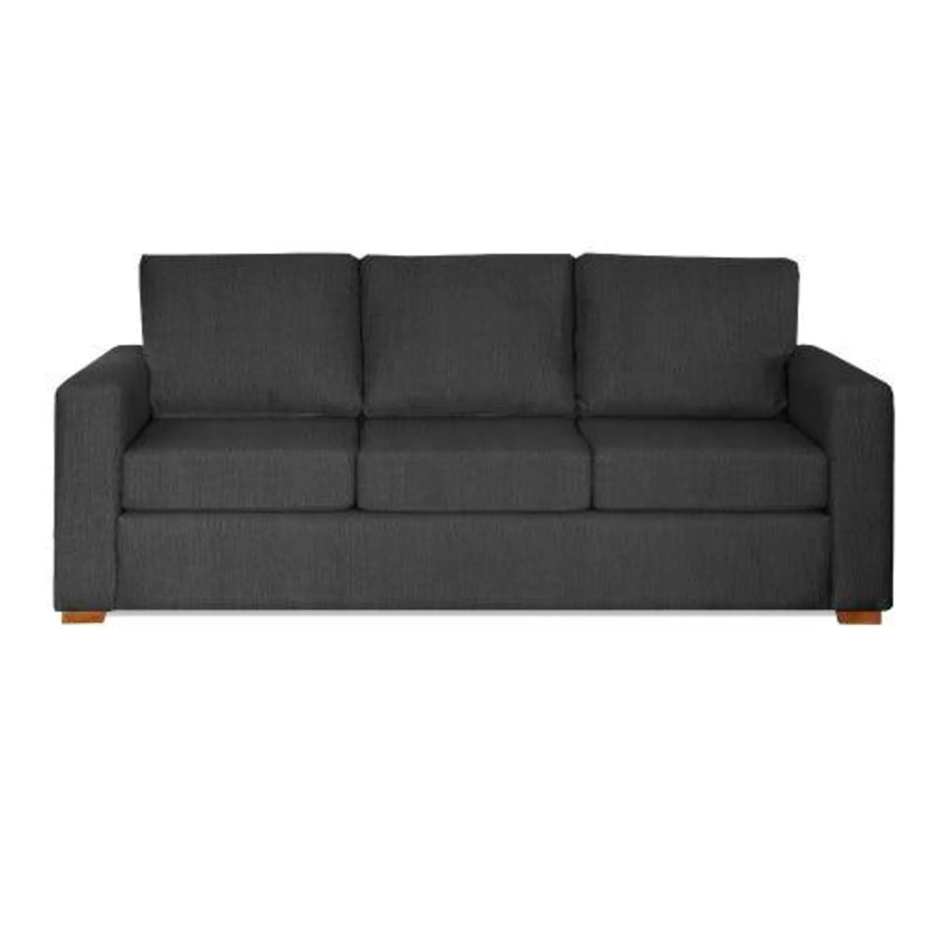 Sofá Cubik 3 cuerpos chenille jumper gris oscuro 190x90 Fullconfort