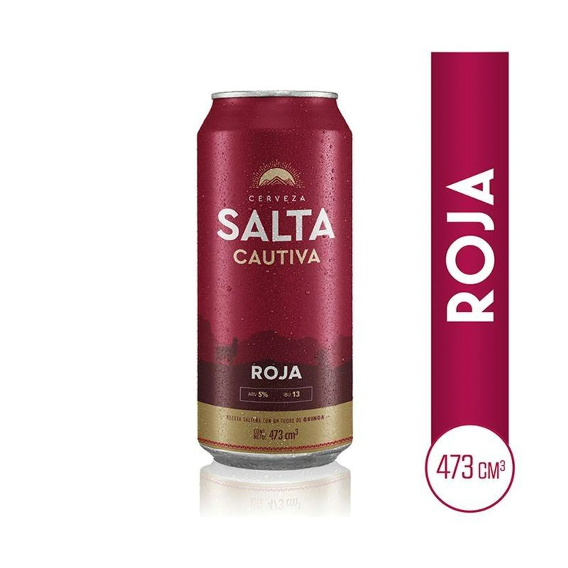 CERVEZA SALTA CAUTIVA ROJA LAT 473X