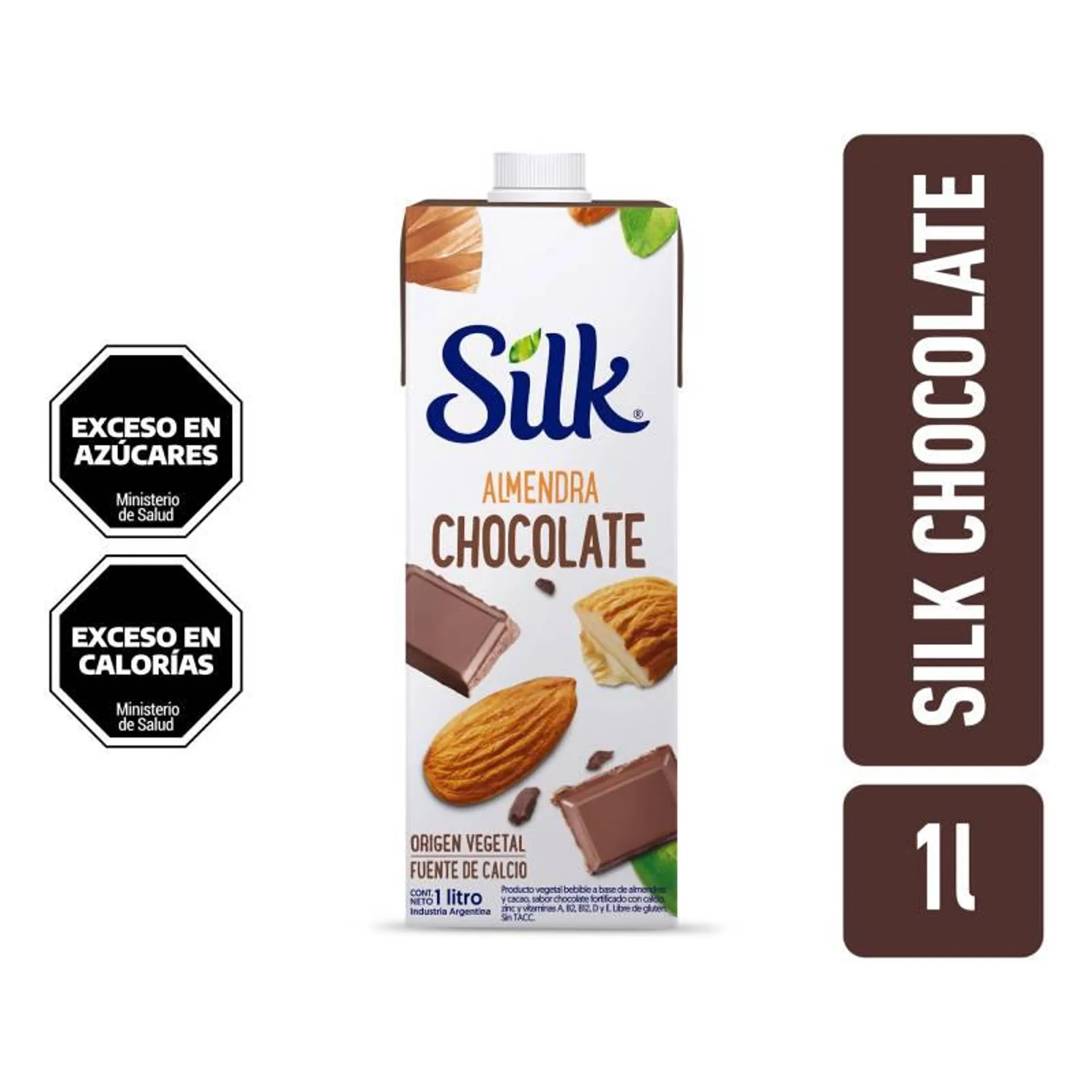 Bebida a base de almendras sabor chocolate endulzada Silk 1lt