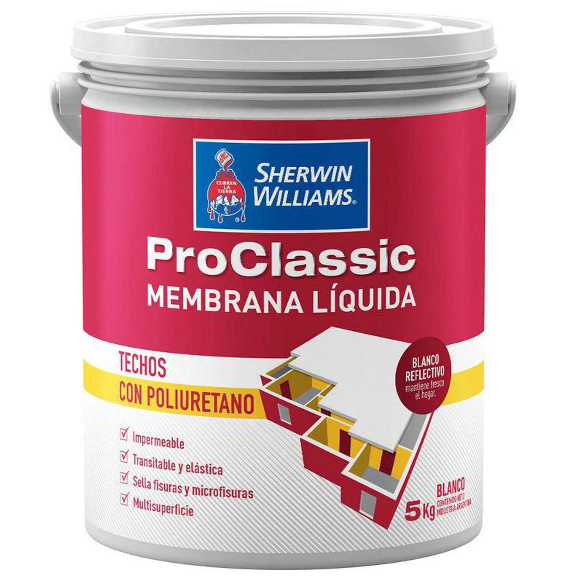 Membrana Liquida Proclassic Sherwin Williams Blanca 5Kg