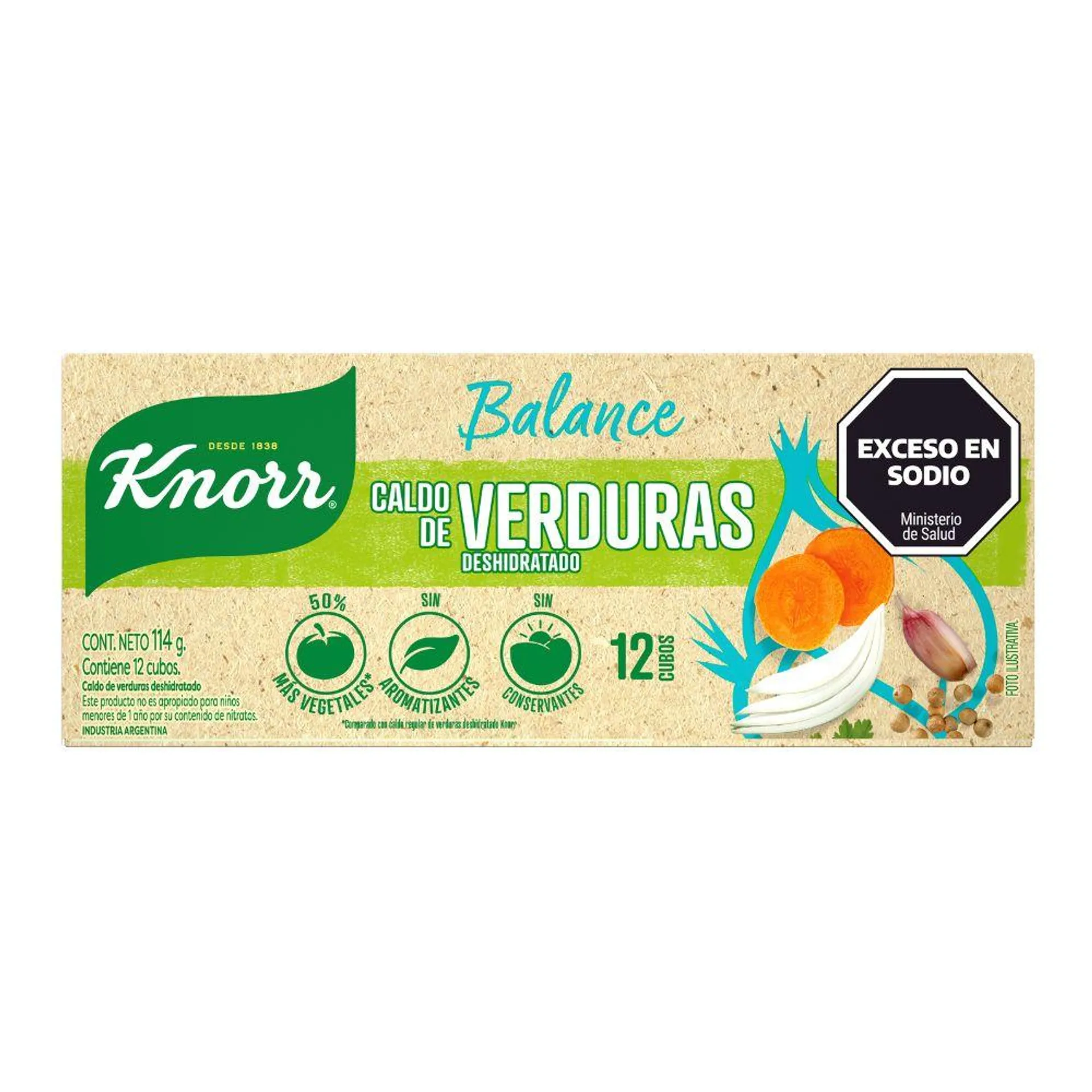 Caldo Verdura Con Vegetales Balance Knorr 12 Ud.