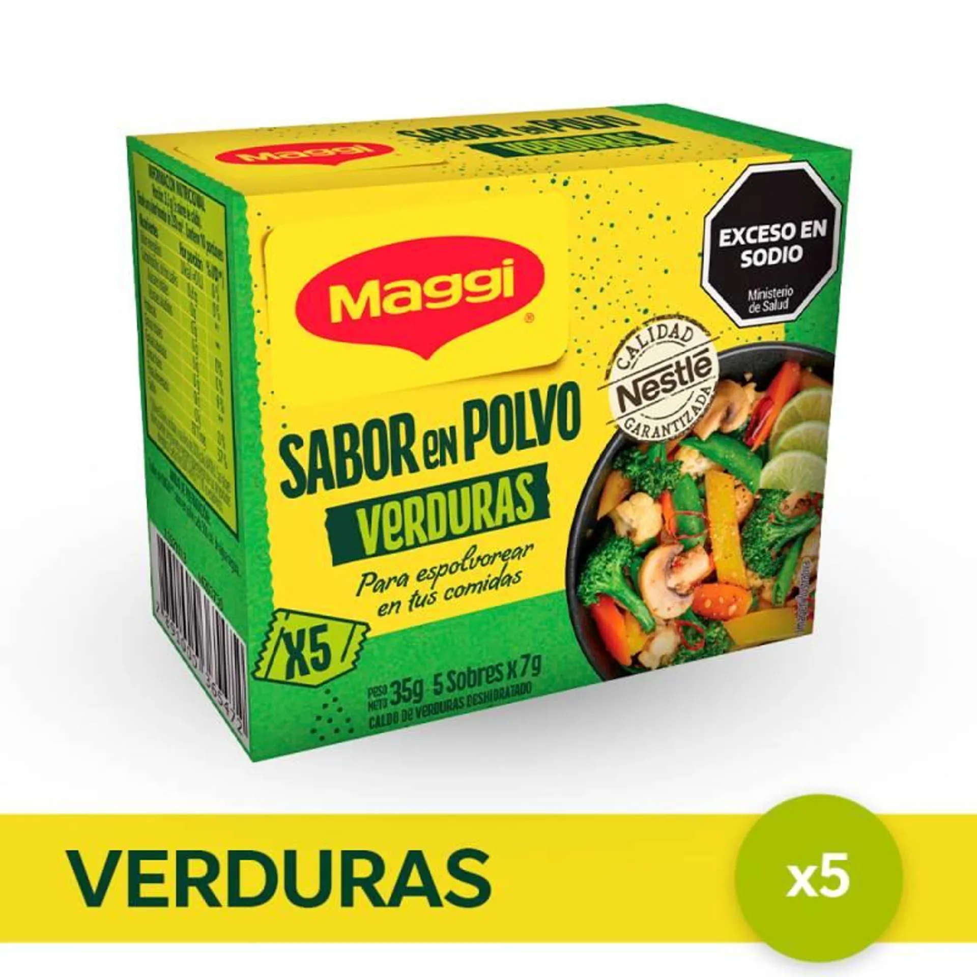 Sabor en Polvo Verduras Maggi x 5u.