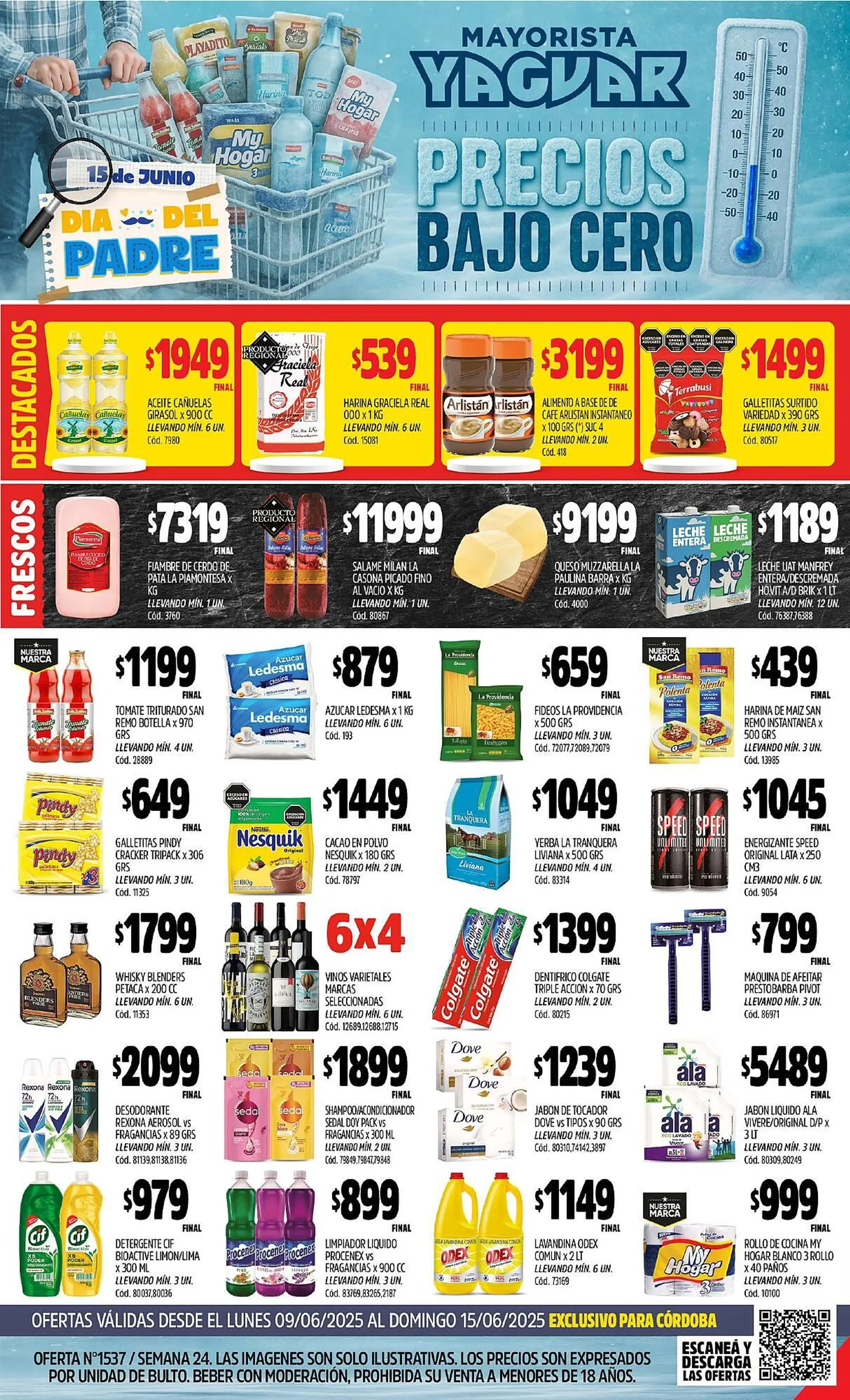 Ofertas de Catálogo Supermercados Yaguar 9 de junio al 16 de junio 2025 - Página 1 del catálogo