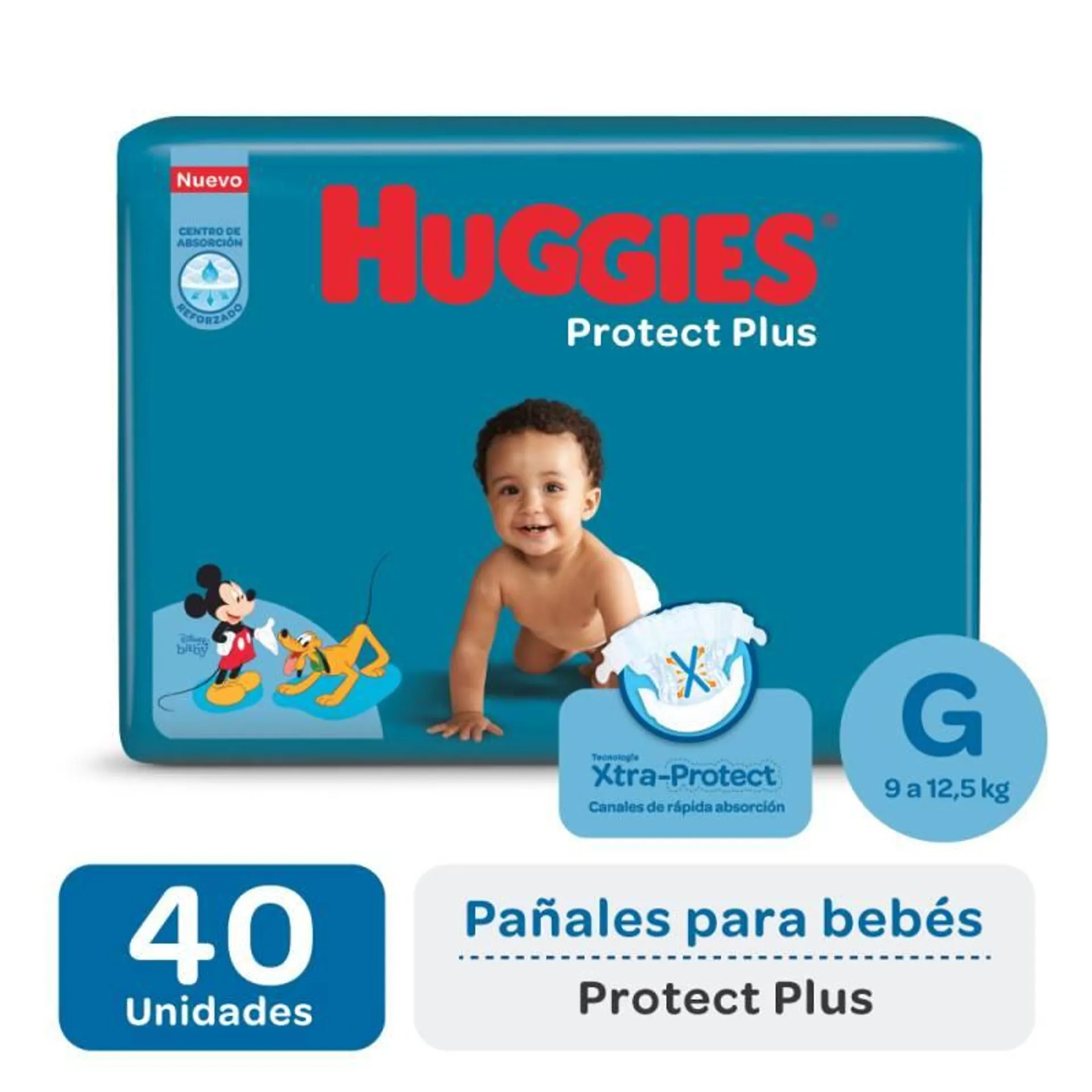 Pañal G Protect Plus Hiper Huggies x 40 Un.