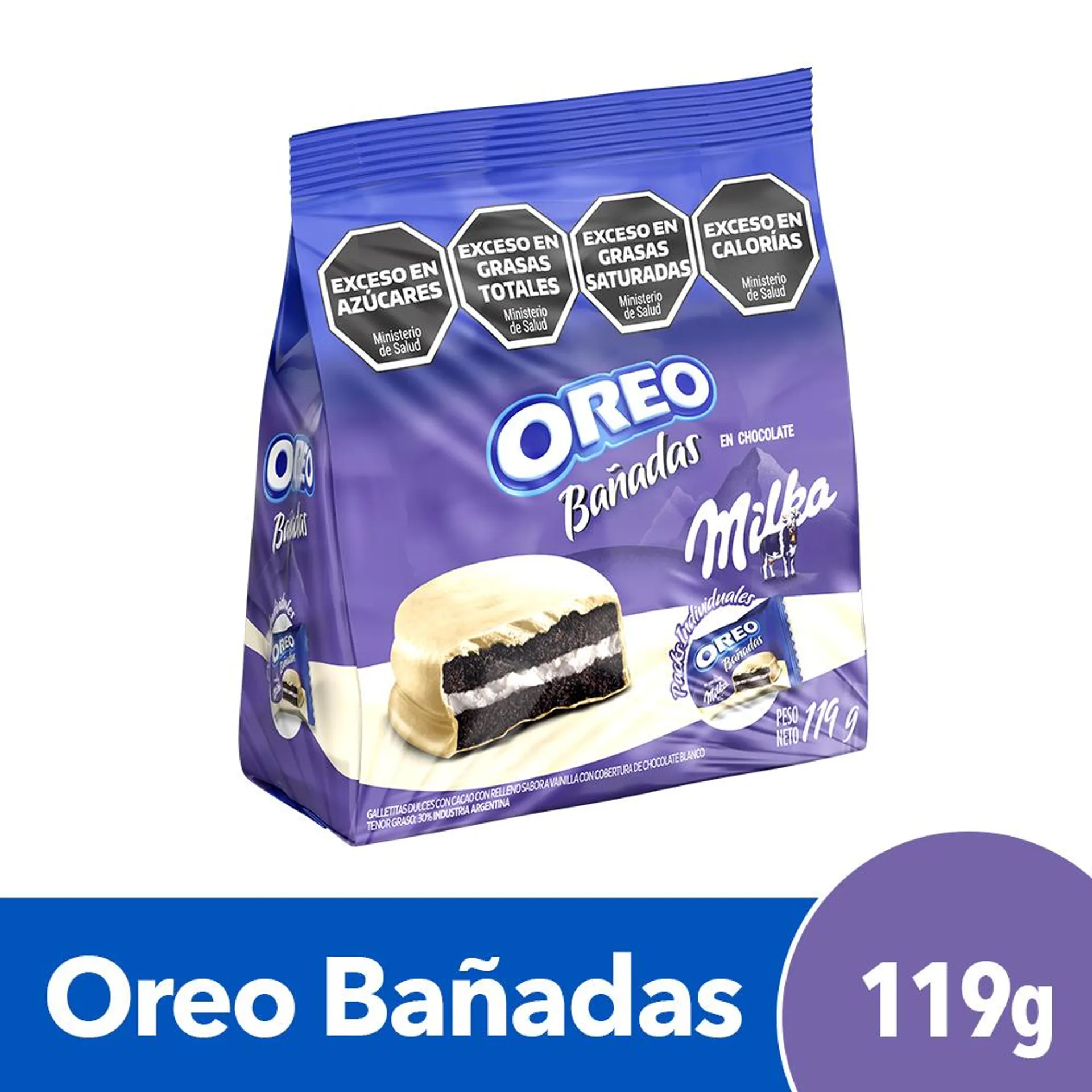 OREO GALL.BAÃADAS CHOC.BCO X119GR