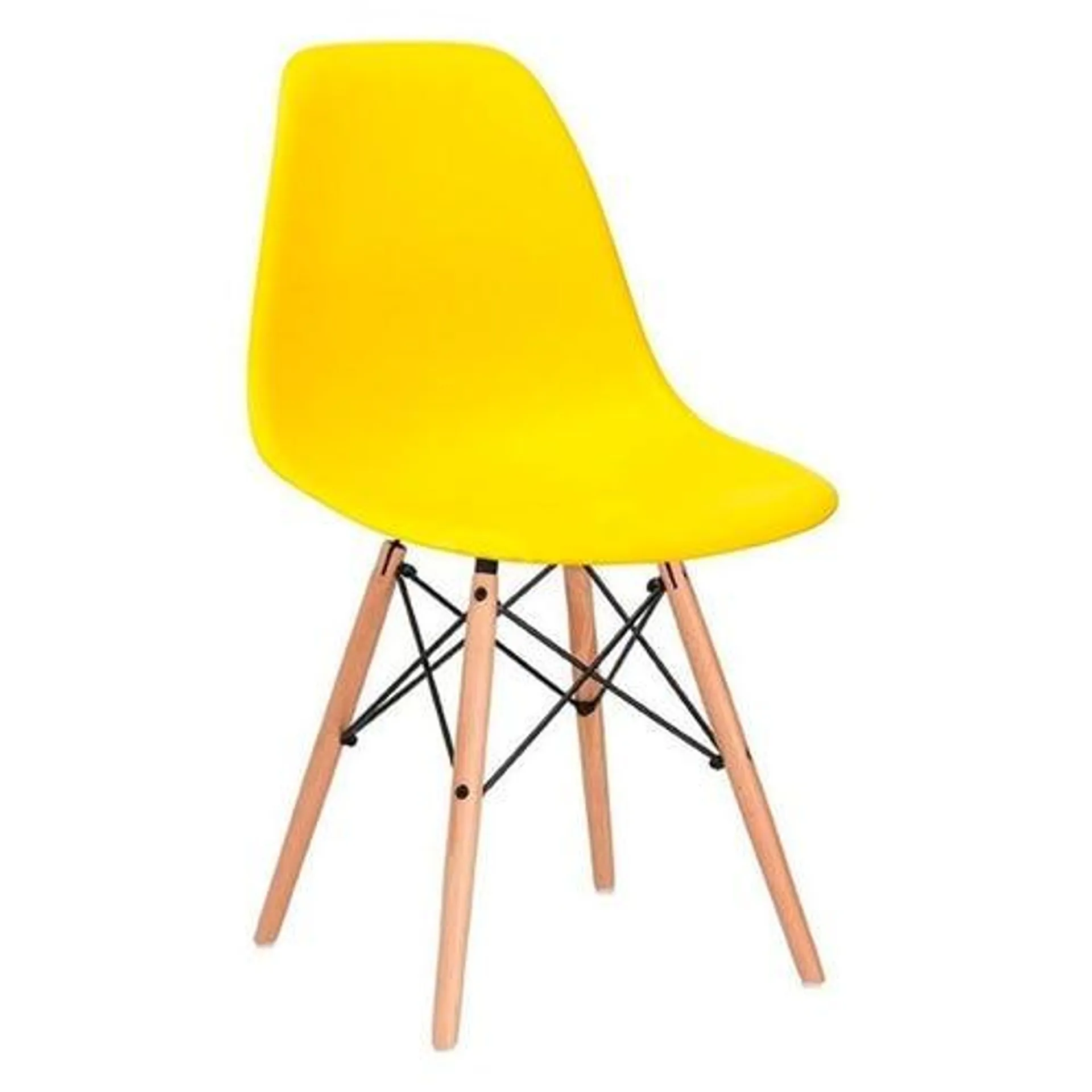 Silla Eames ideal comedor living amarilla