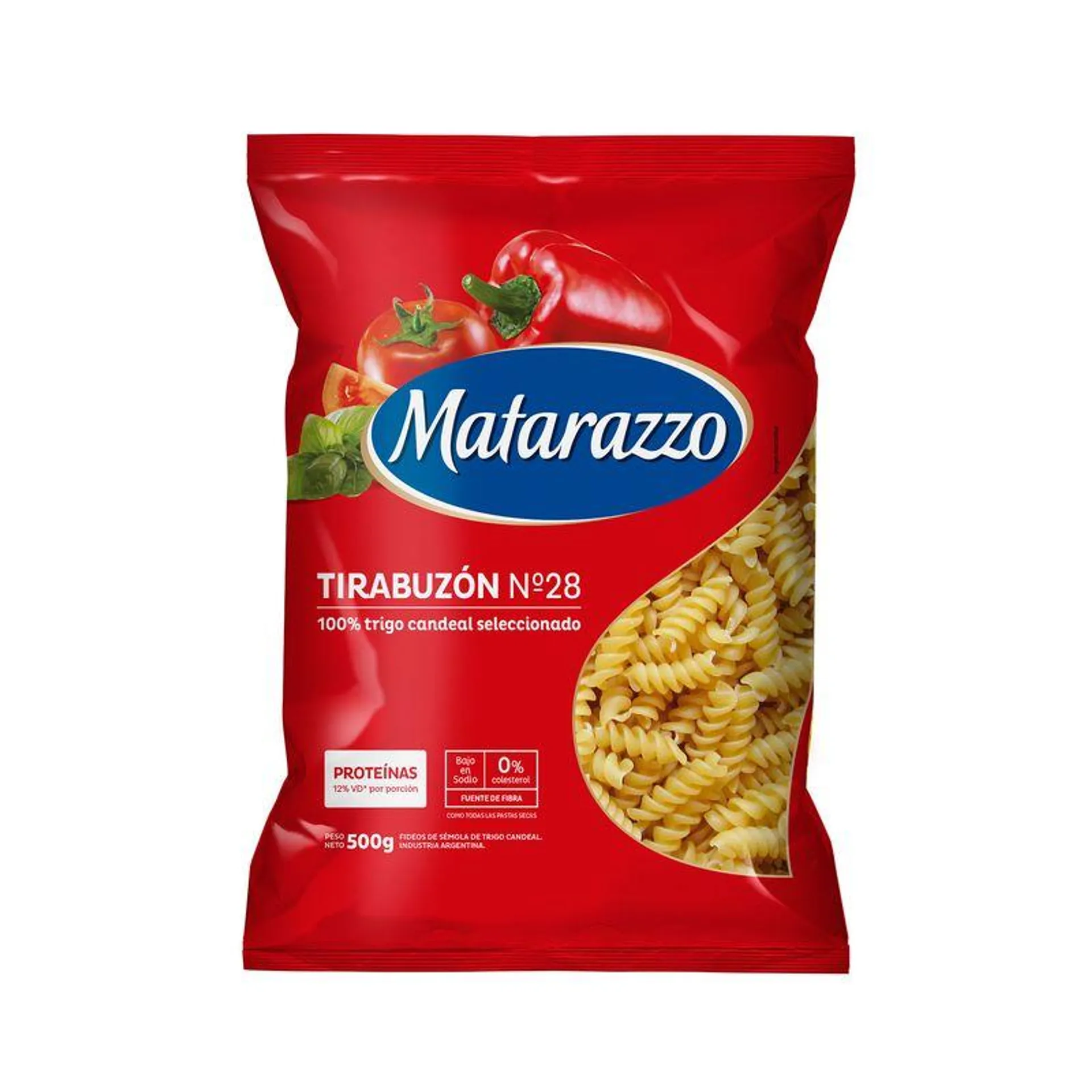 Fideos tirabuzones N28 Matarazzo 500 g.