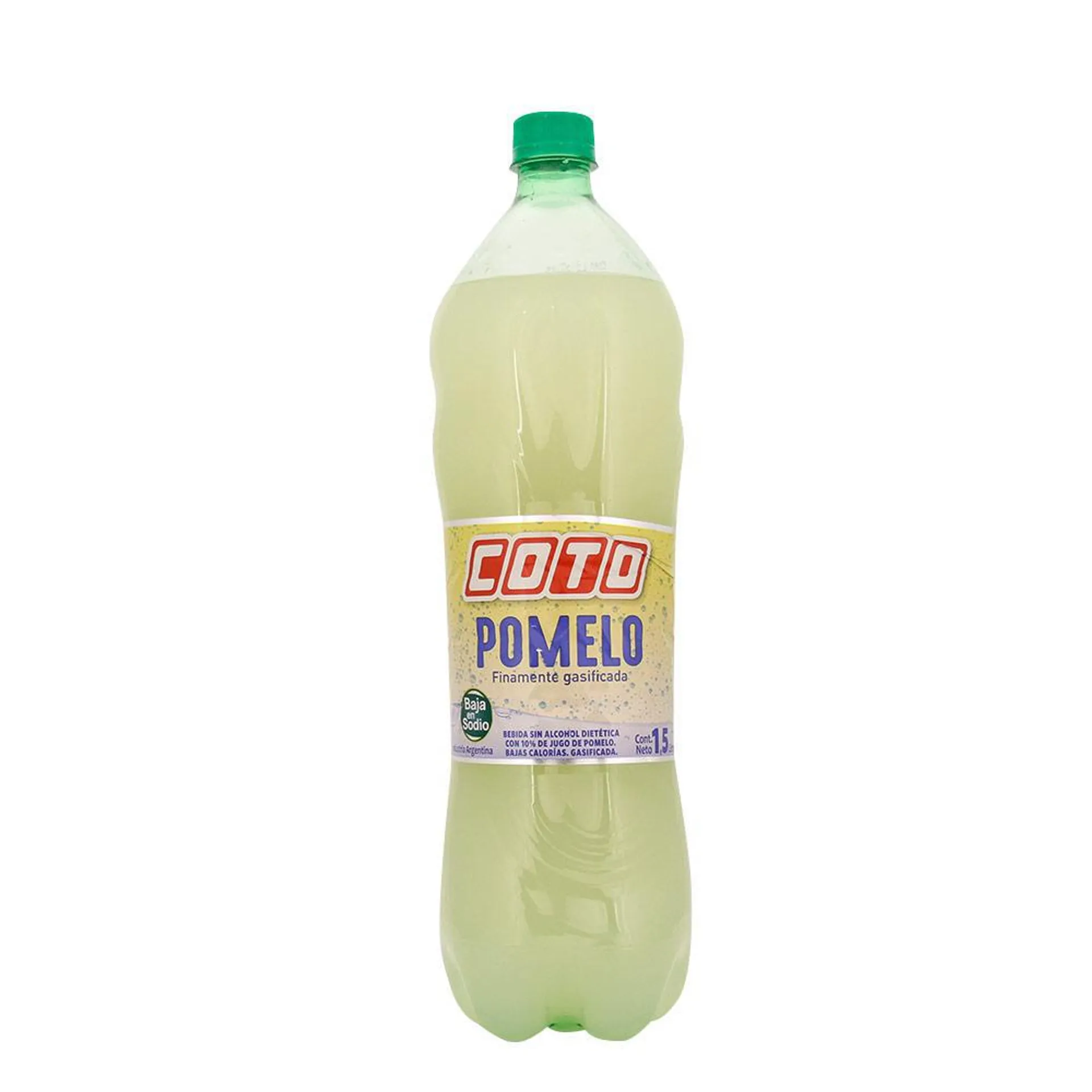 Agua Saborizada Coto Finamente Gasificada Pomelo Botella 1.5 L