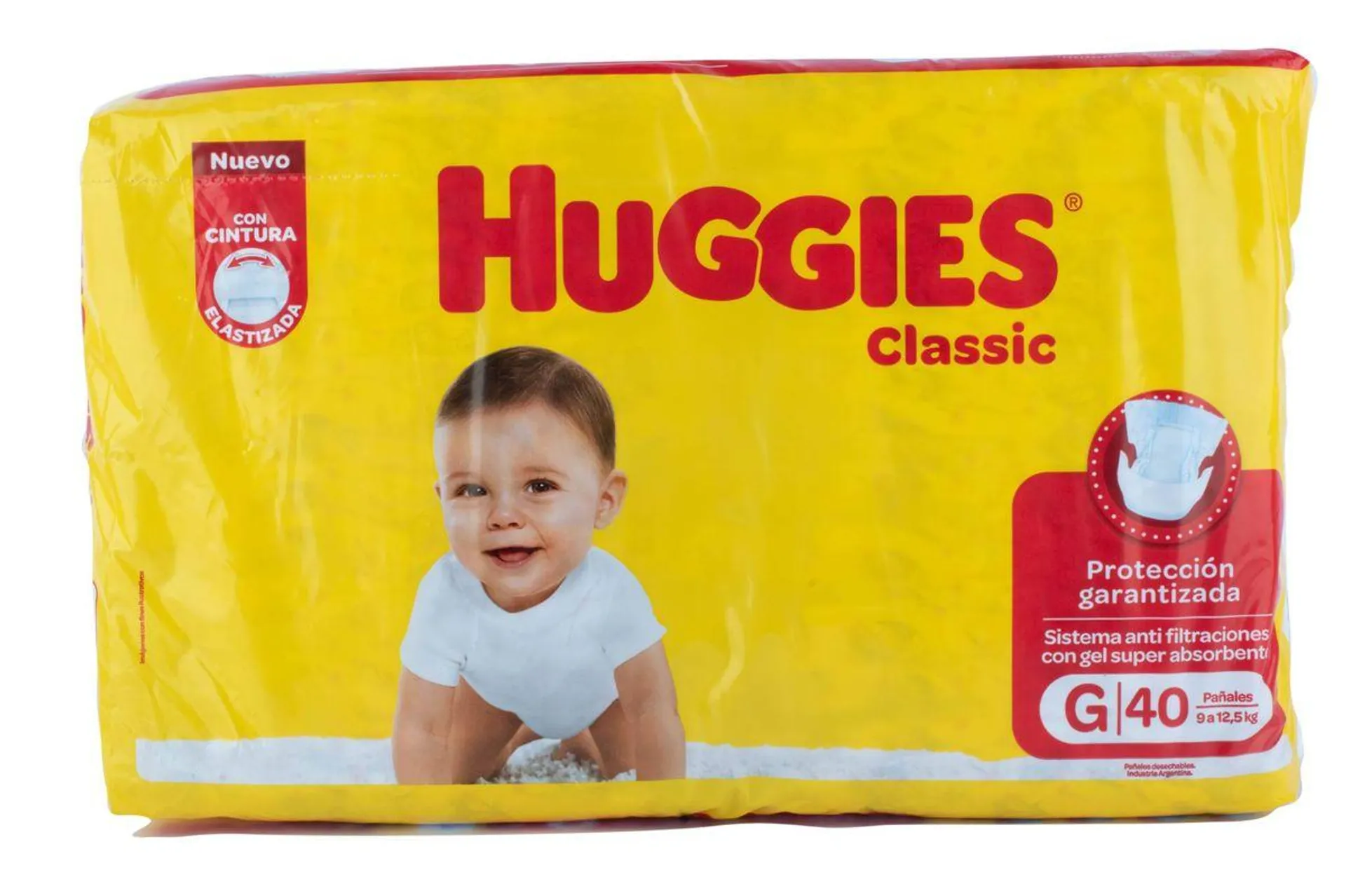 Pañales Bebés Huggies G Classic Jumbo 40