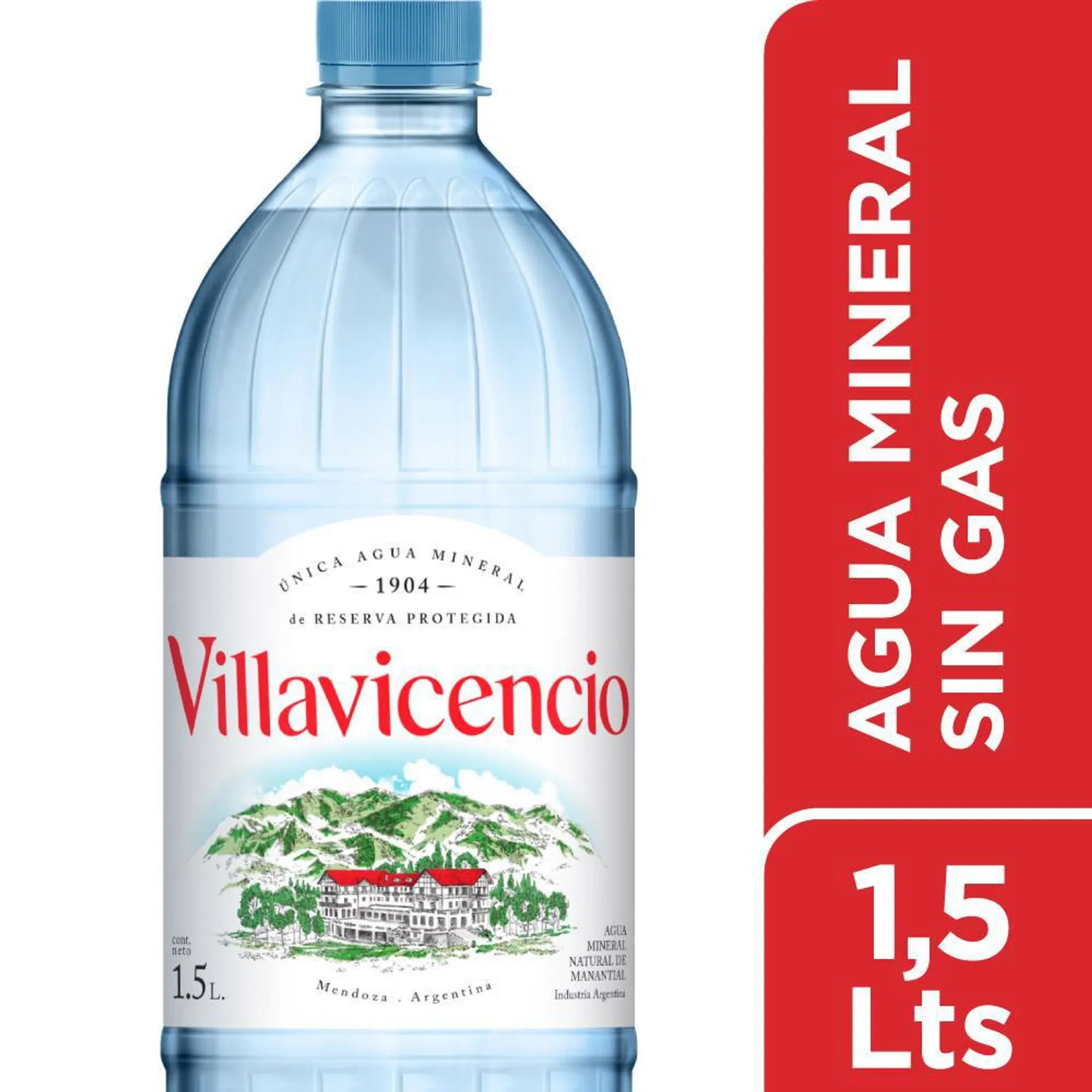 Agua Mineral Natural De Manantial Villavicencio 1.5 L