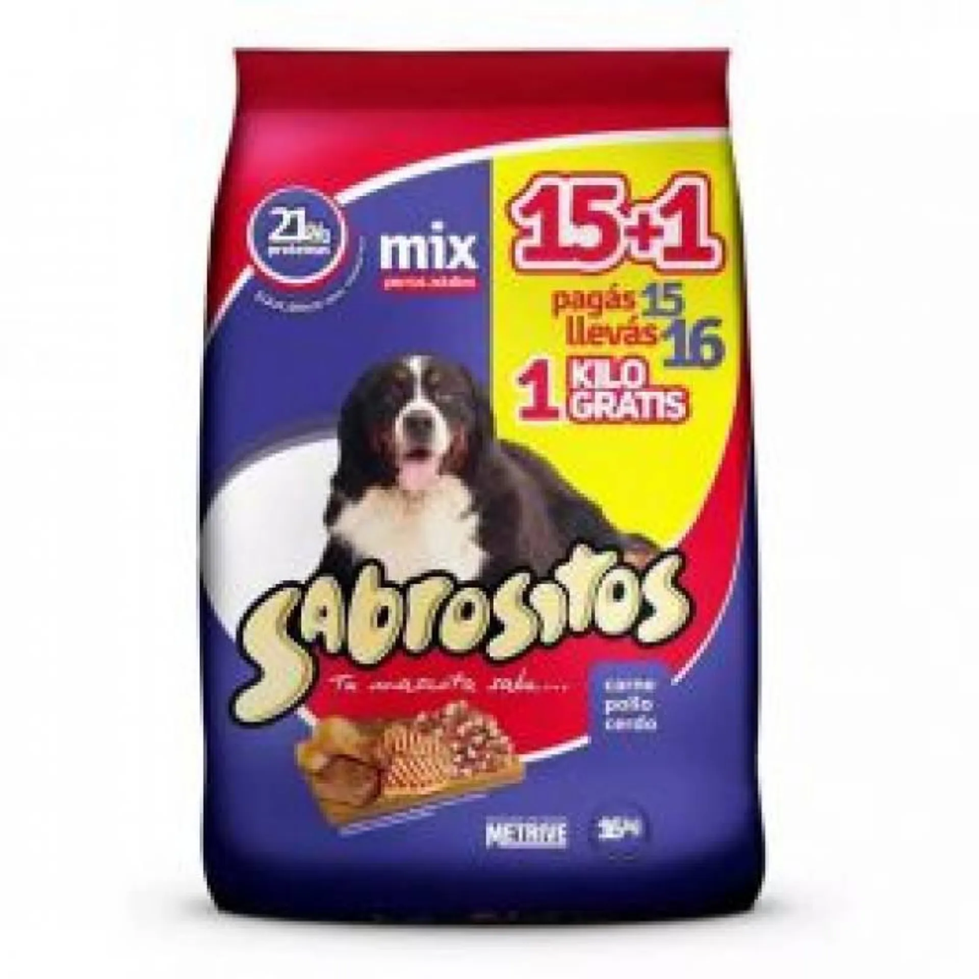 Alimento para Perro Adulto Mix + 1Kg Gratis Sabrositos x 16 Kg.