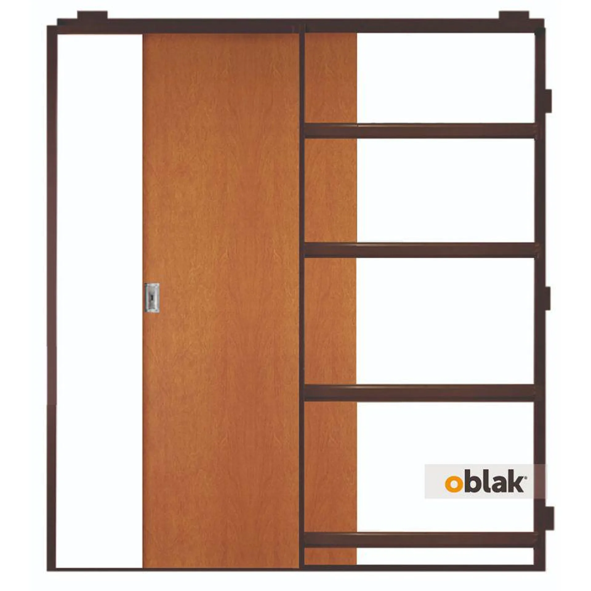 Puerta Oblak De Embutir Cedro Mch Yeso 200X70Cm