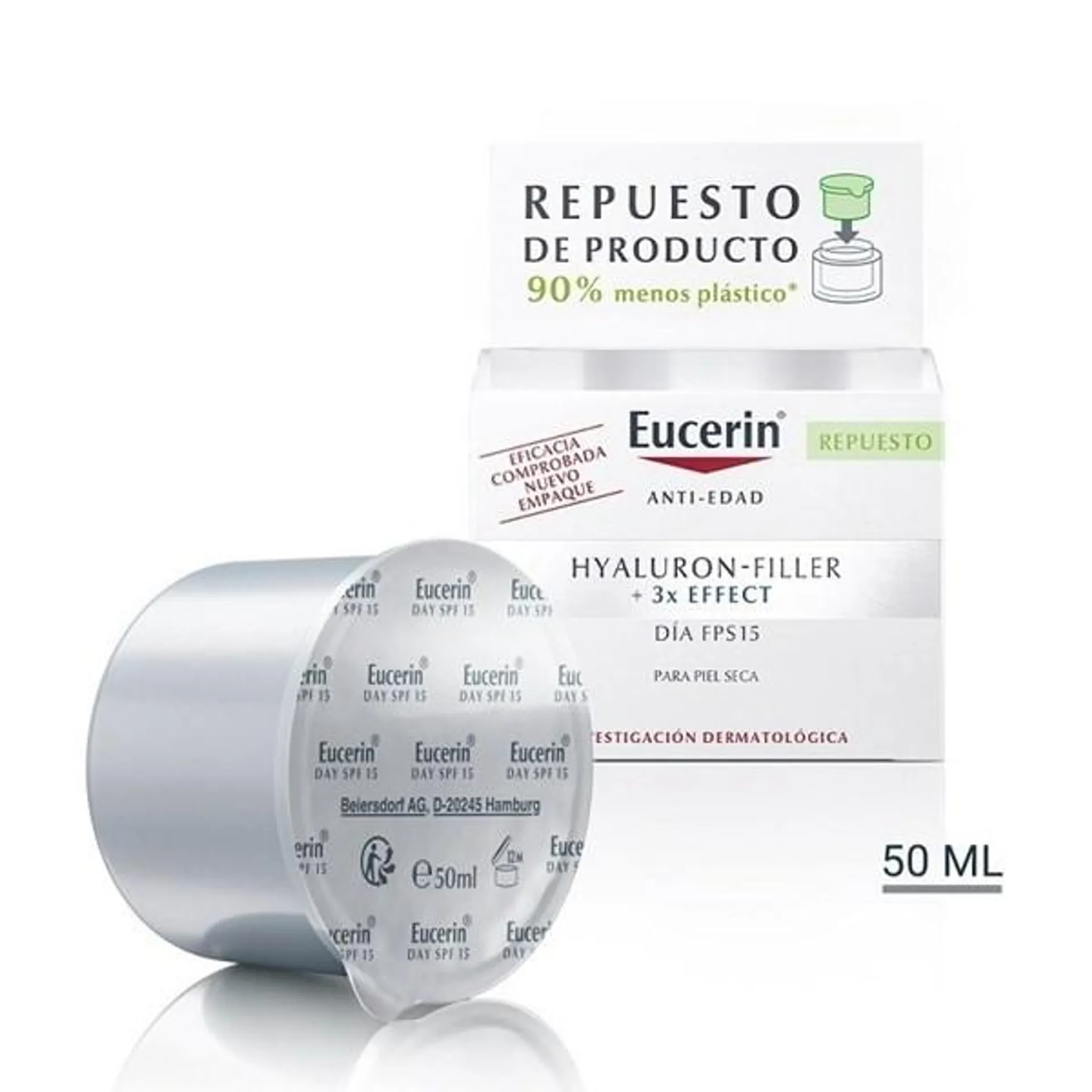 Hyaluron-Filler Día SPF15 Piel Seca Recarga Refill 50ml