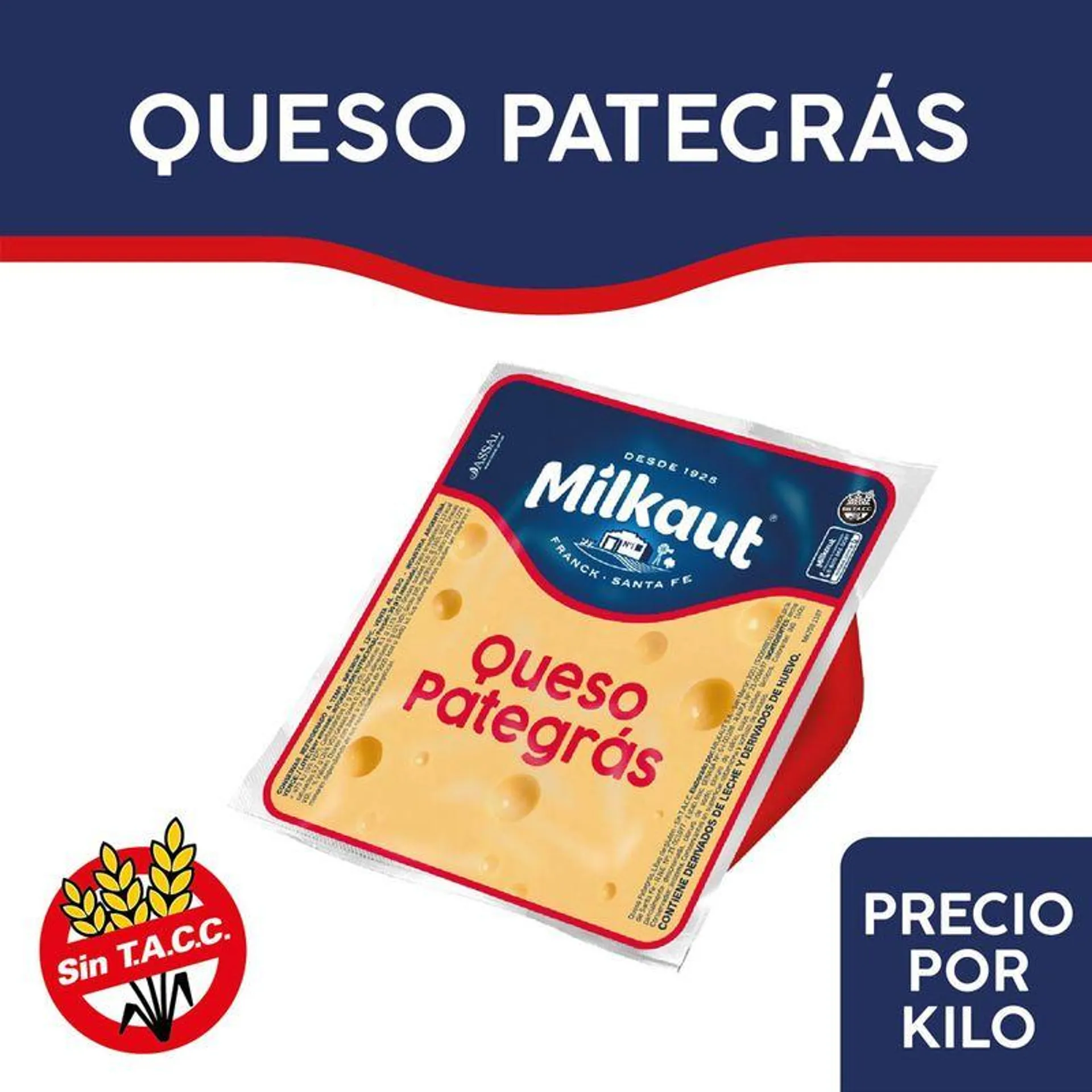 Queso Pategras Milkaut 1 Kg