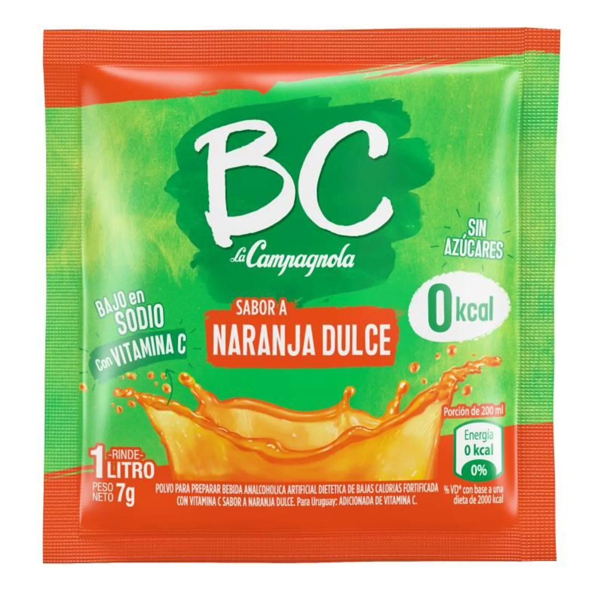 Polvo para preparar Jugo Naranja Dulce F Bc x 7 g.