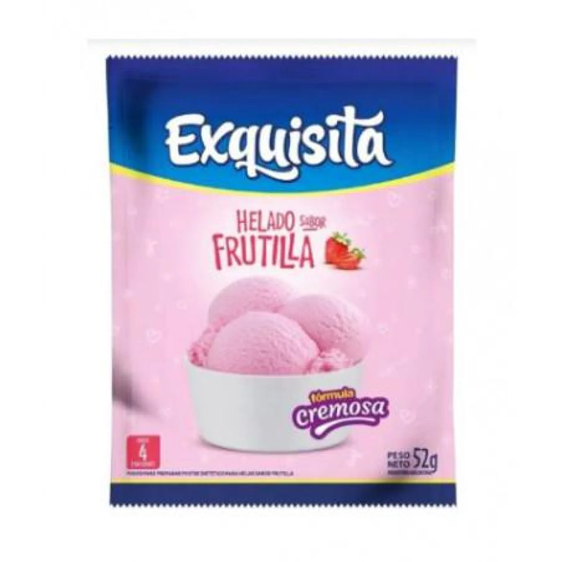 HELADO P/PREPAR EXQUISITA FRUTILLA 52 GRS