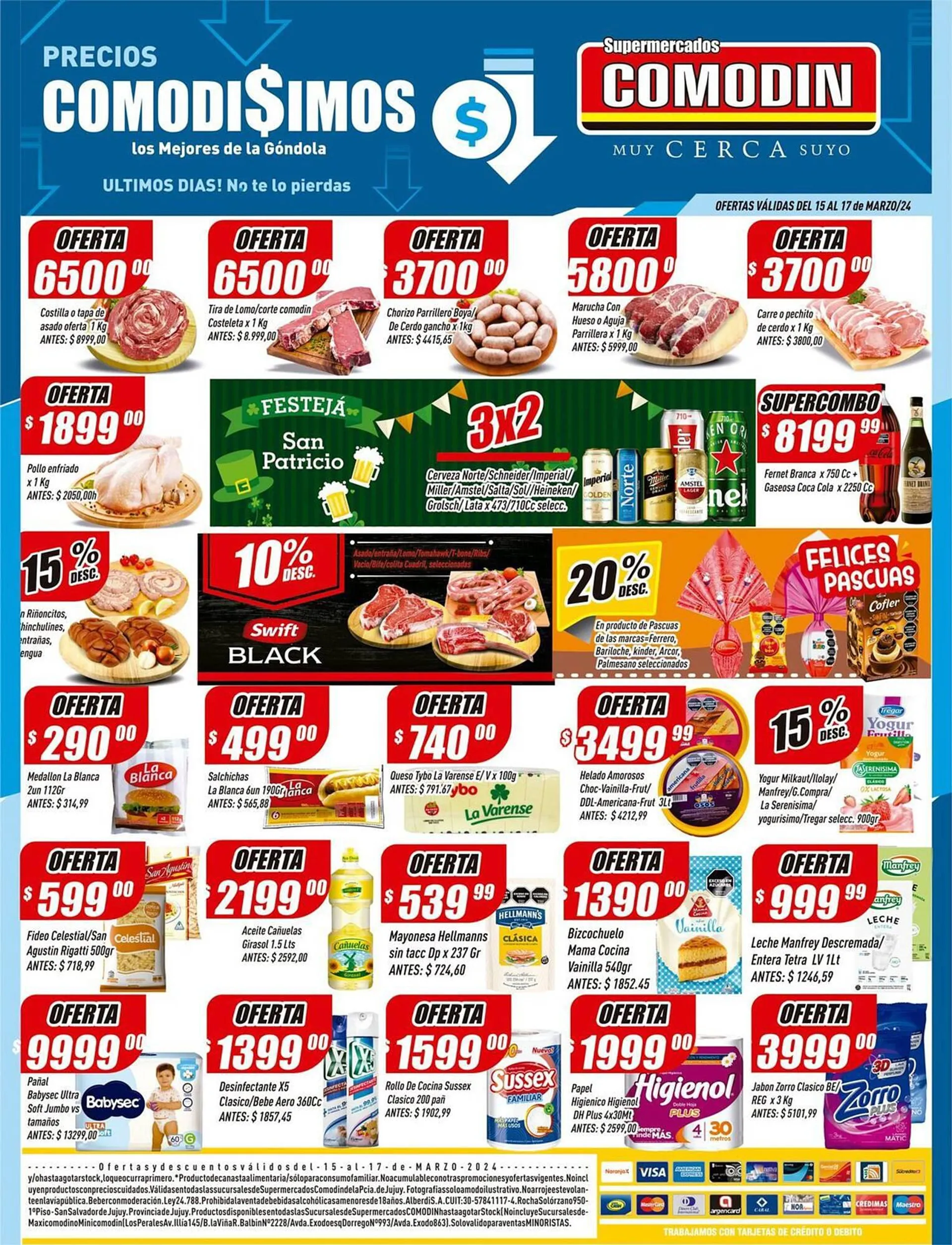 Ofertas de Catálogo Supermercados Comodin 15 de marzo al 17 de marzo 2024 - Página 1 del catálogo