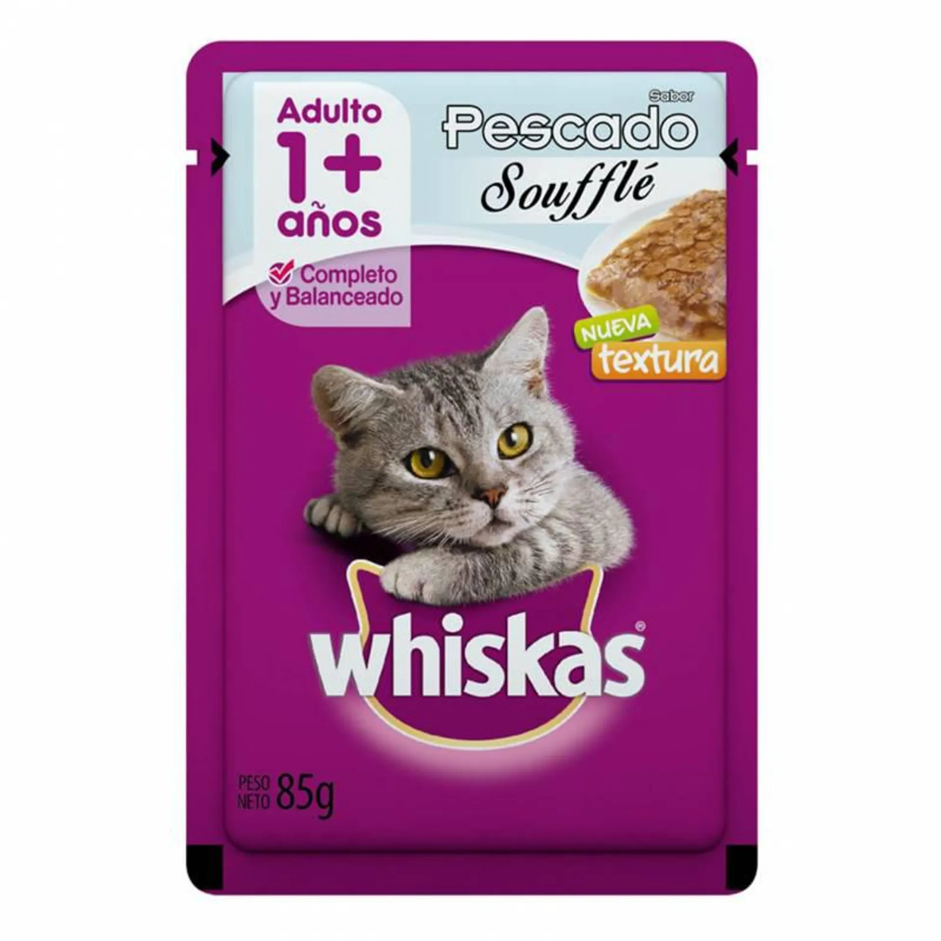 Alimento para Gatos Pescado Souff Whiskas x 85 g.