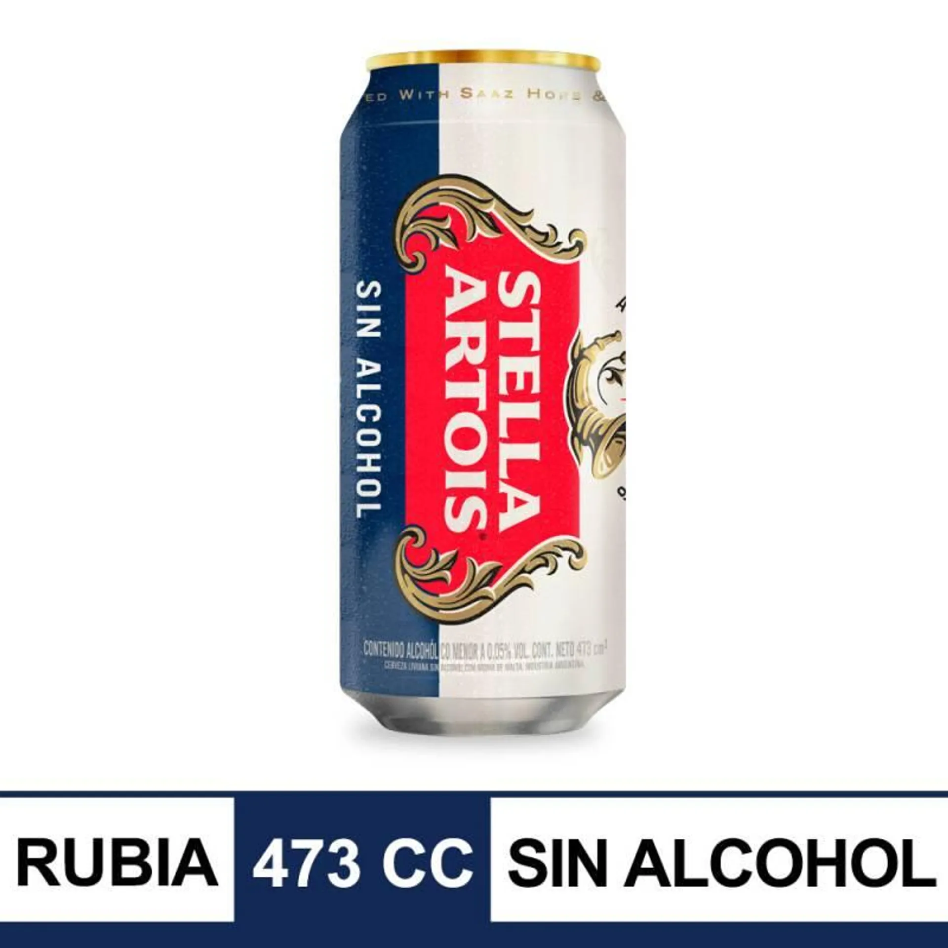 Cerveza Stella Artois 0.0% Lata 473cc x1