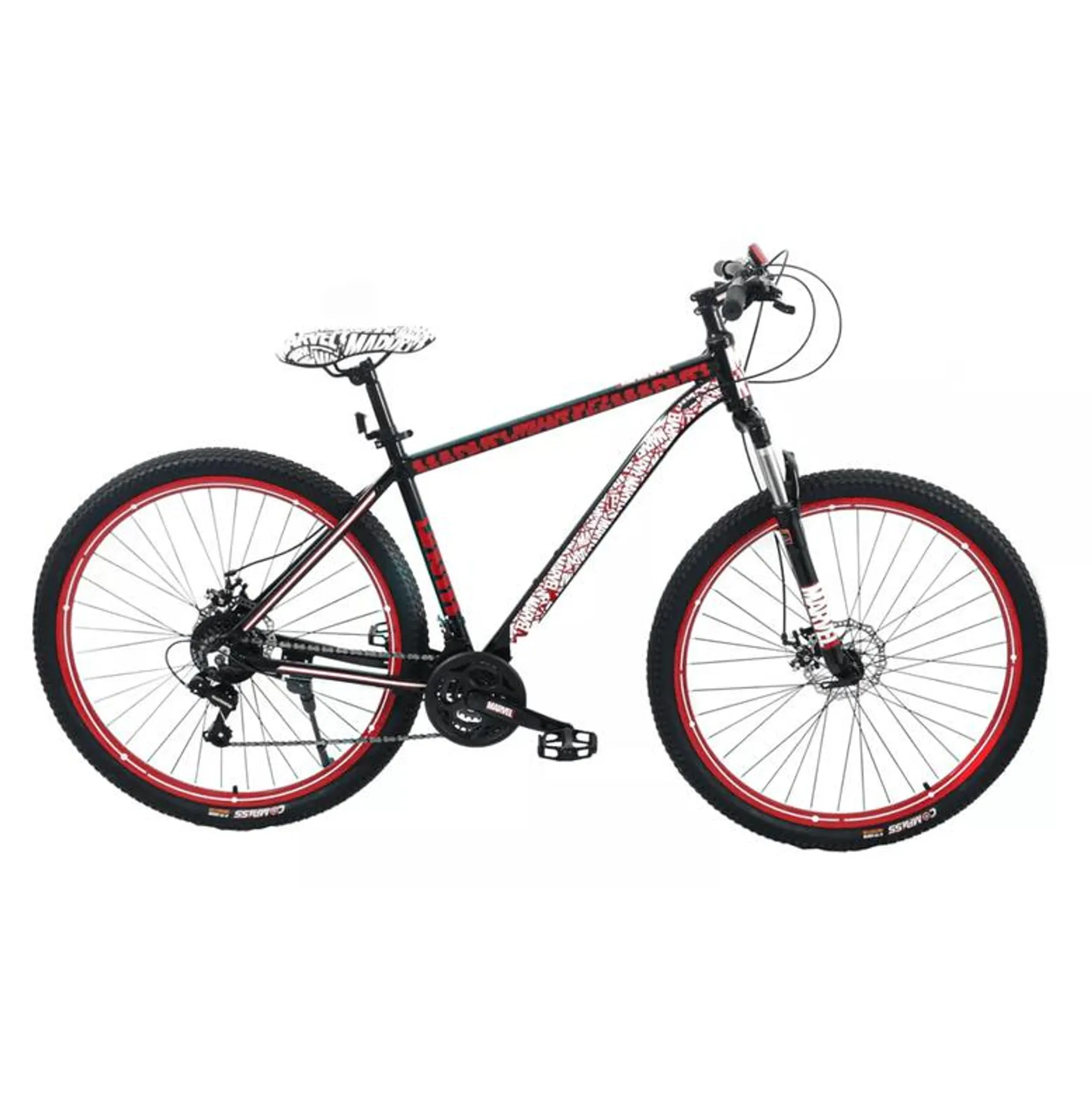 Bicicleta Mountain Bike Rodado 29- Marvel Negro y Rojo