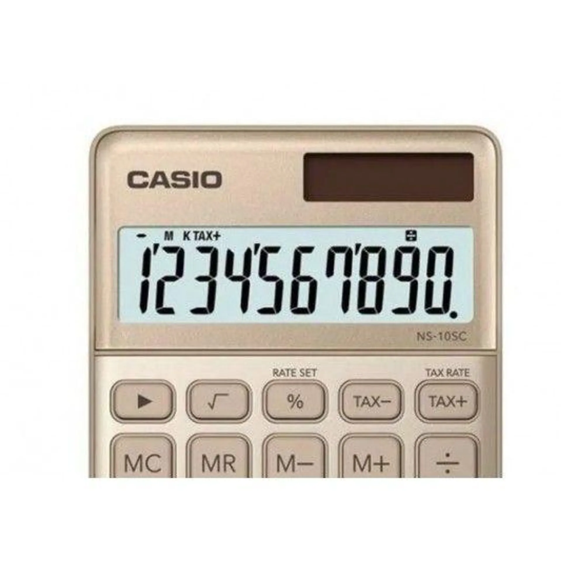 CASIO CALCULADORA NS-10SC-GD ESCRITORIO 10 DIG DISP EXTRA GRANDE DORADO