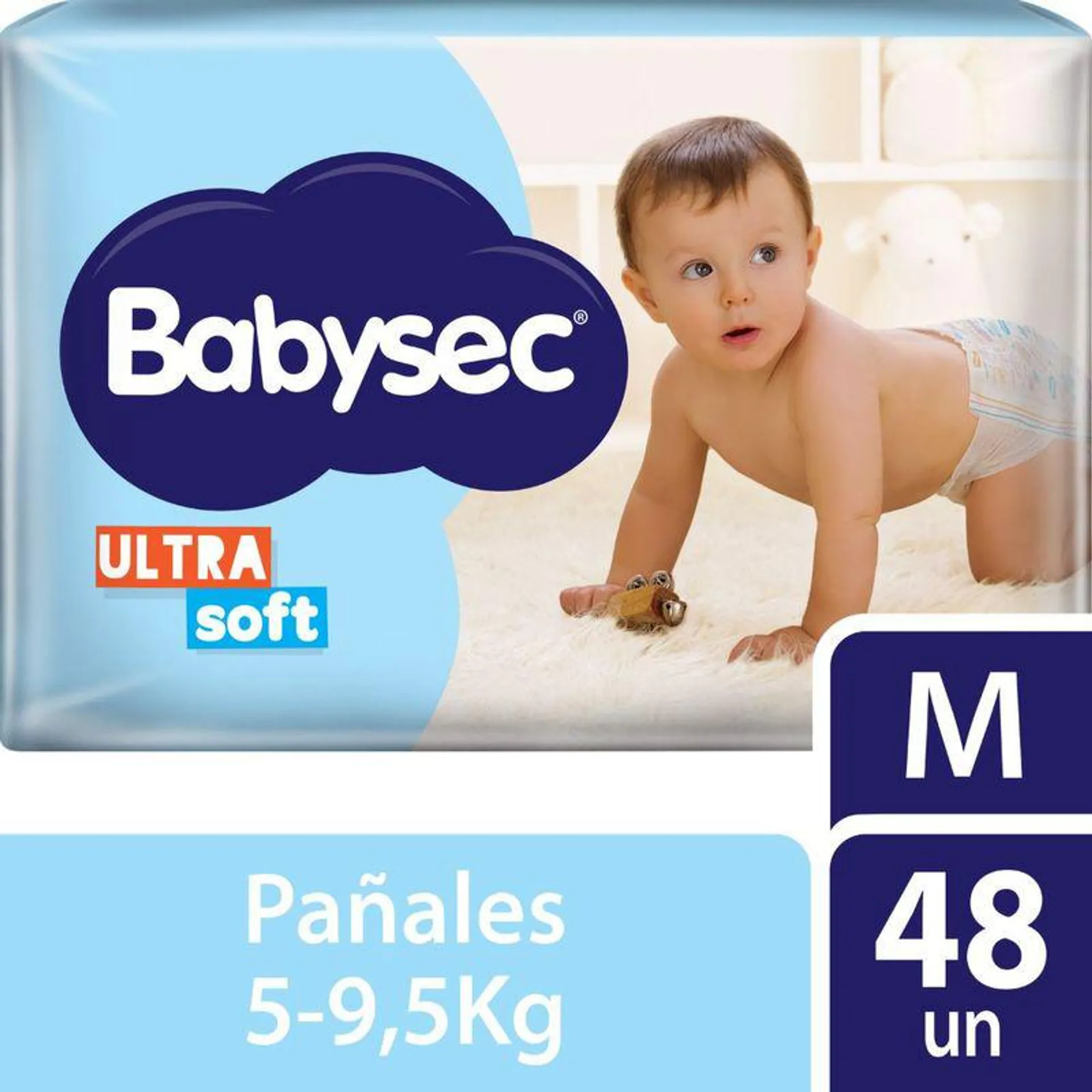 Pañales Babysec Ultrasoft talle M x 48 Ud.