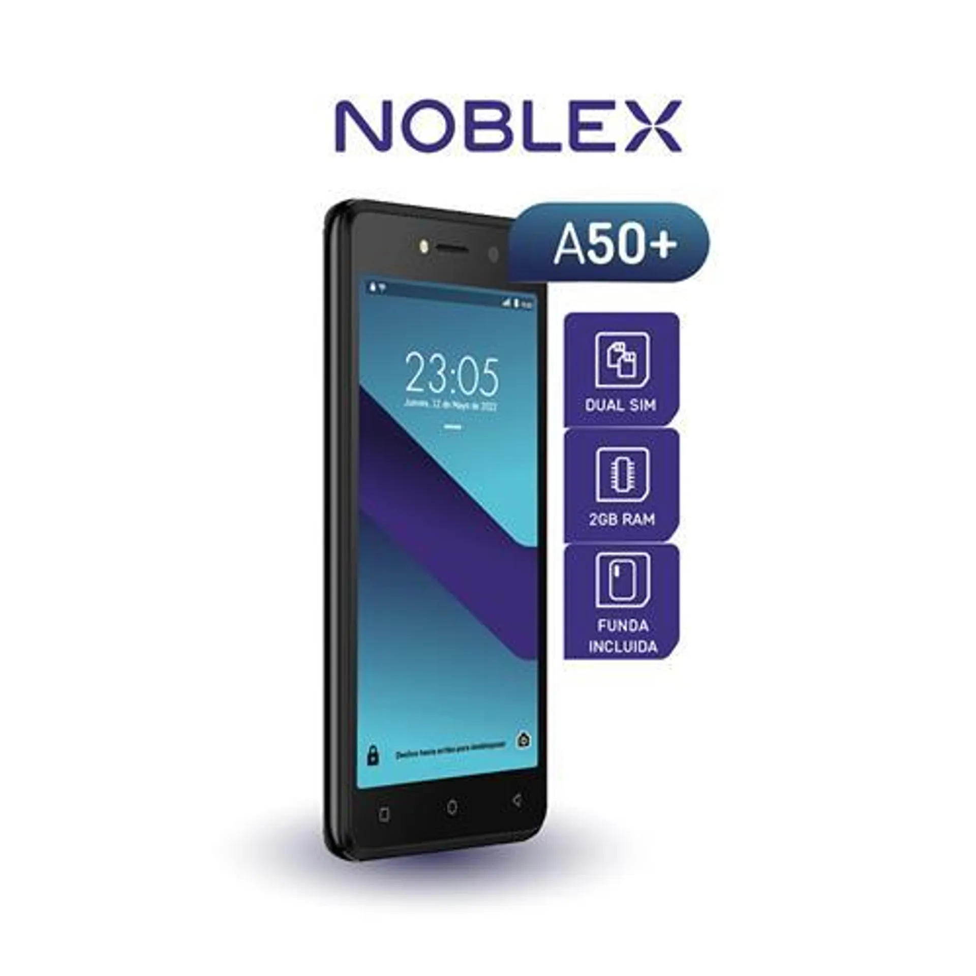 Celular Noblex A50 5" 32GB Plus Negro