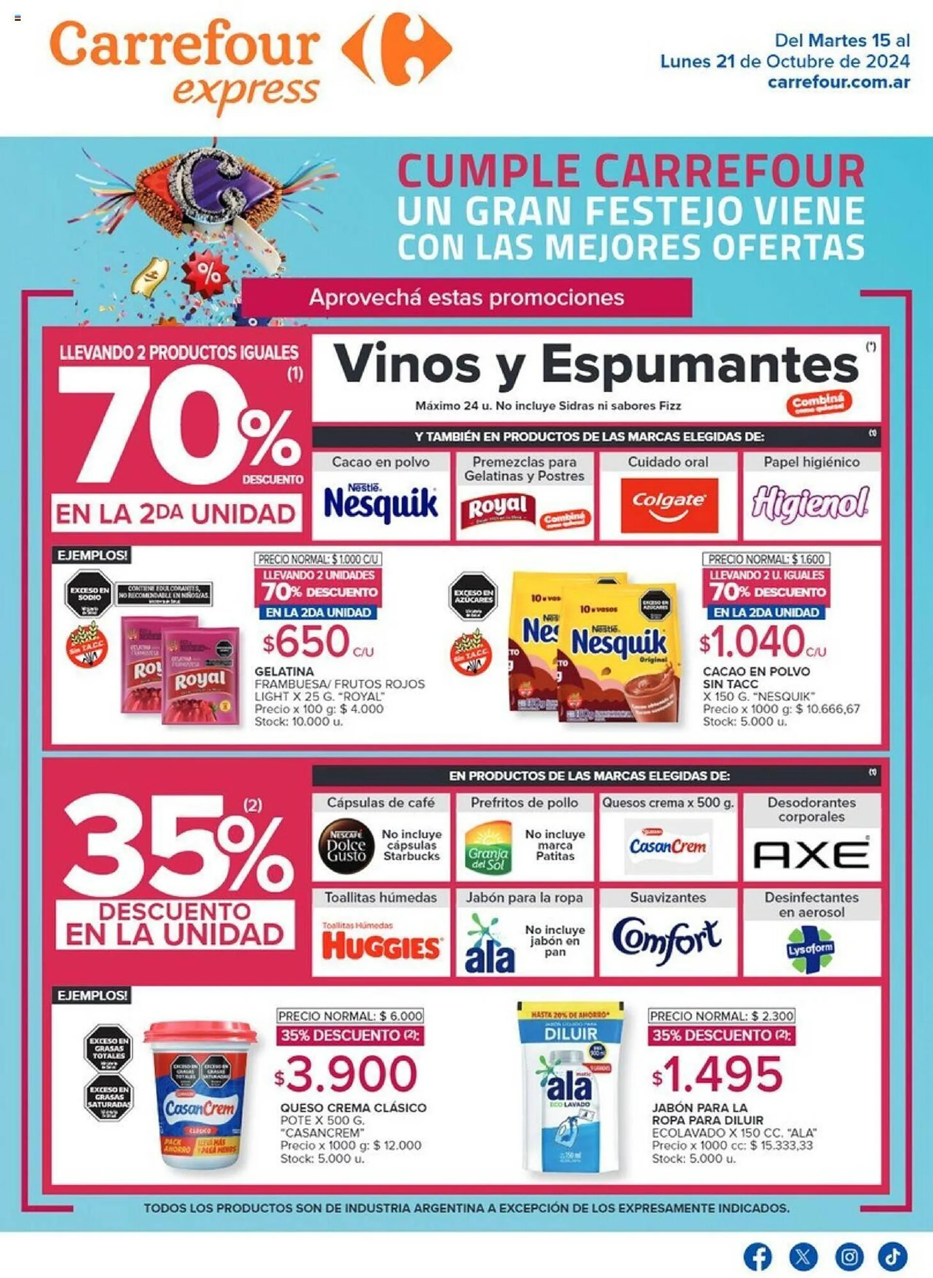 Ofertas de Catálogo Carrefour 15 de octubre al 21 de octubre 2024 - Página 5 del catálogo