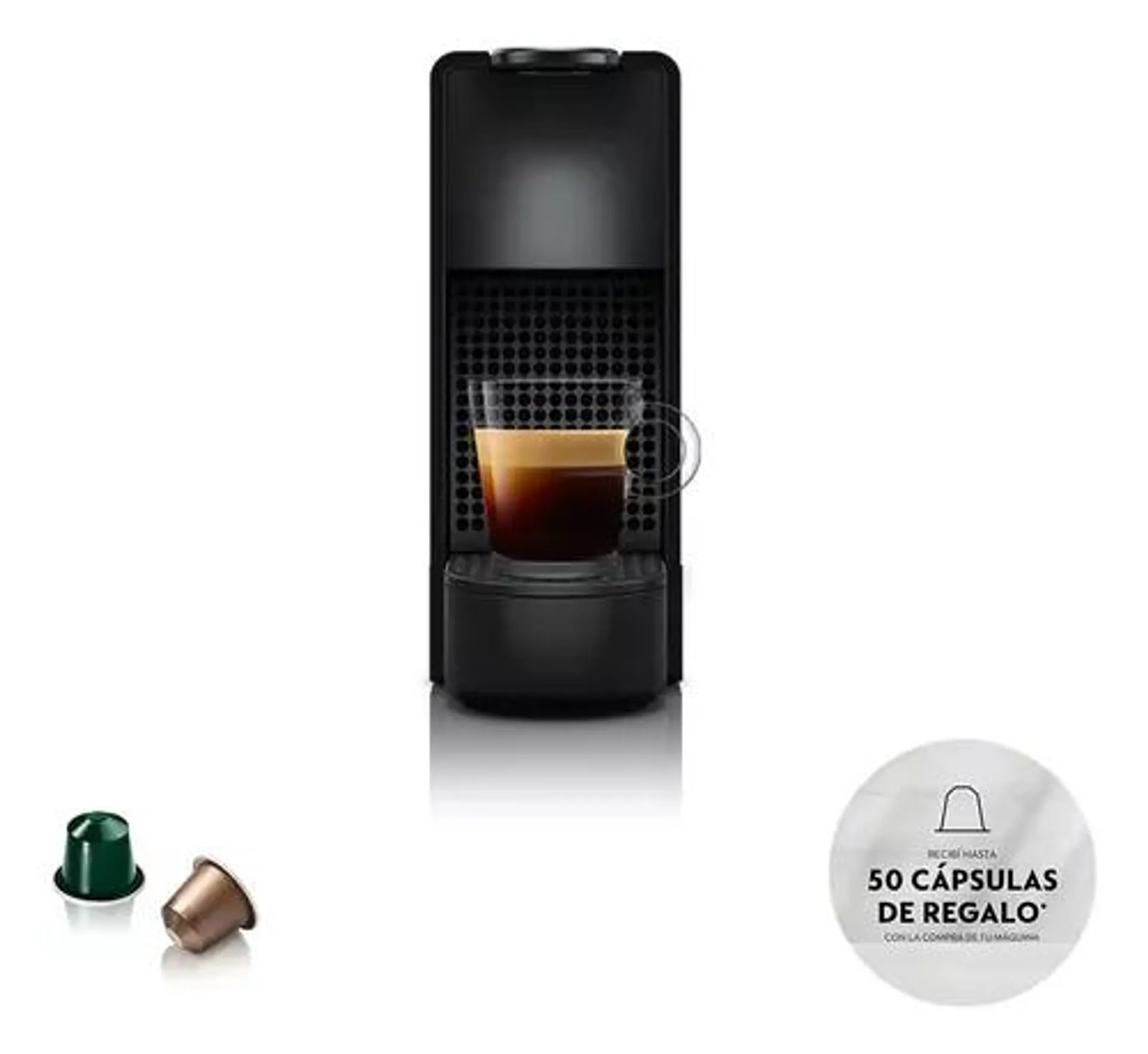 Cafetera Nespresso Essenza 14 Cápsulas Regalo 19 Bares