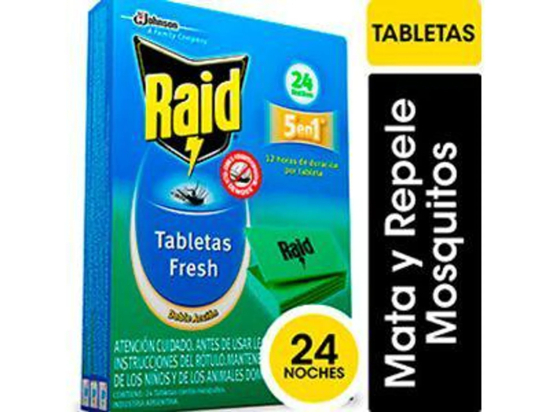 TABLETA RAID CONTRA MOSQUITOS 24 UN