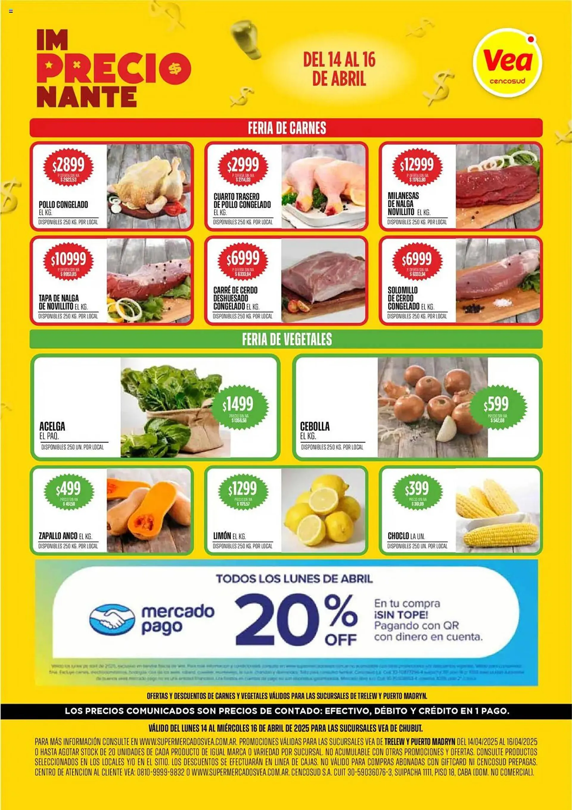 Ofertas de Catálogo Supermercados Vea 14 de abril al 16 de abril 2025 - Página 1 del catálogo
