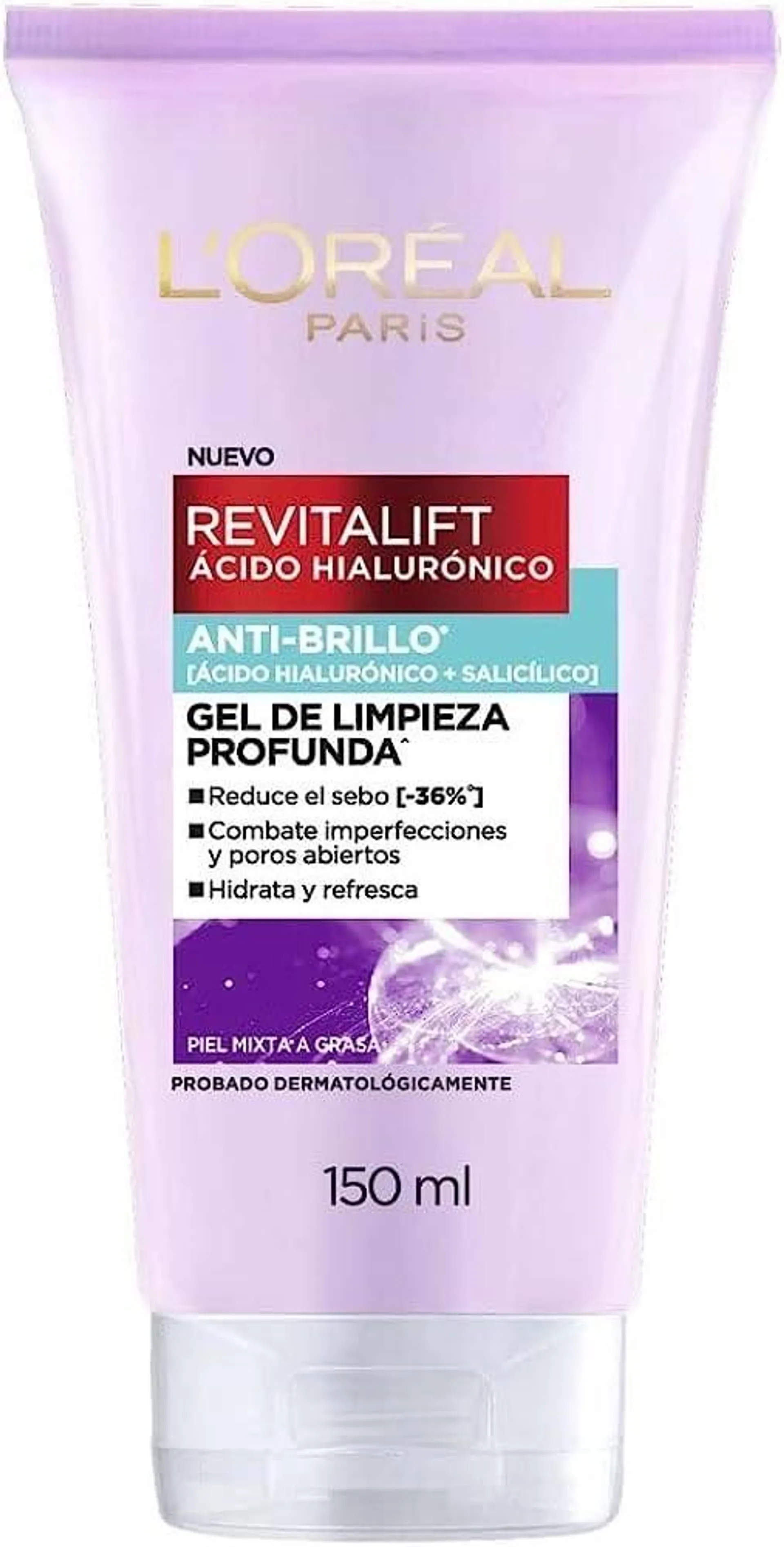 Loreal Paris Gel de Limpieza Anti Brillo 150 ml