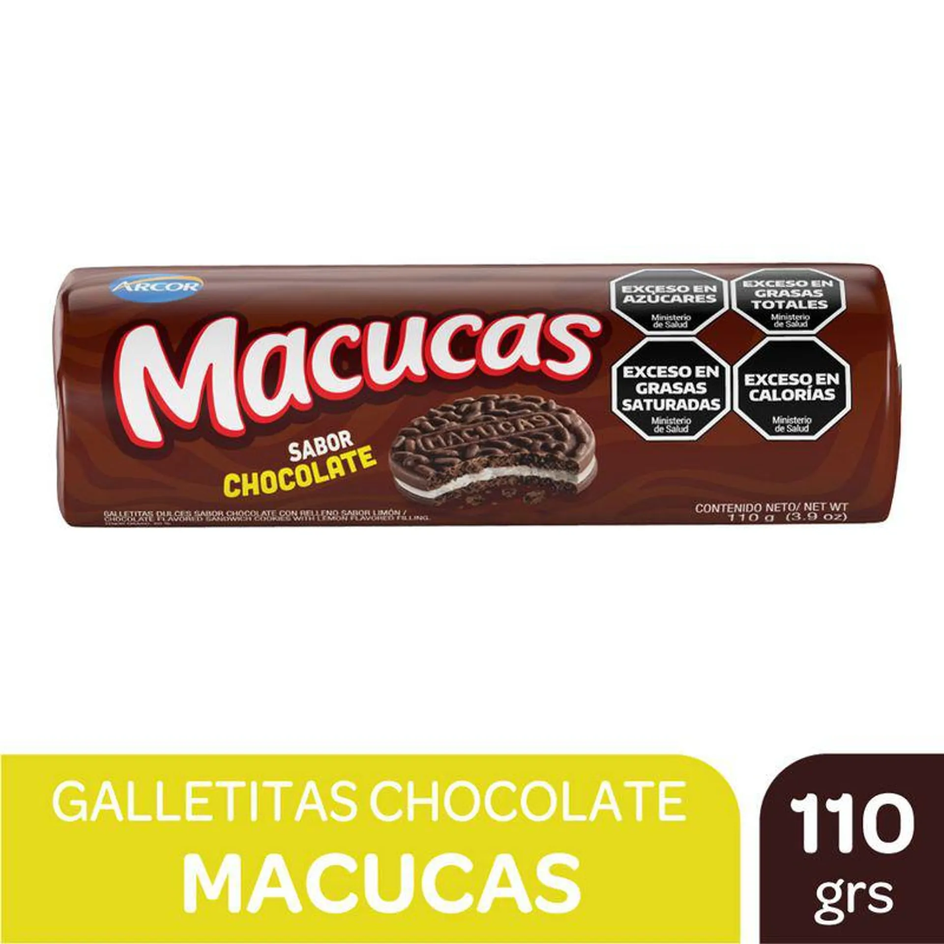 Galletitas chocolate rell vaini Macucas 110 g.