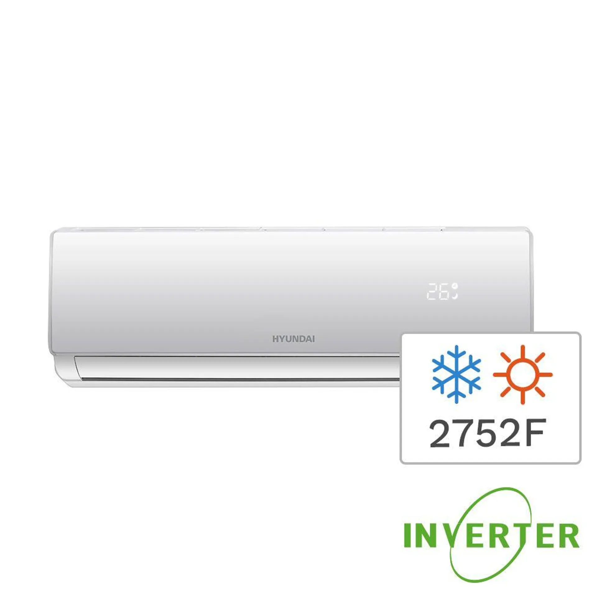 Aire Acondicionado Split Frio / Calor Hyundai Inverter HY11INV-3200FC 2752F 3200W