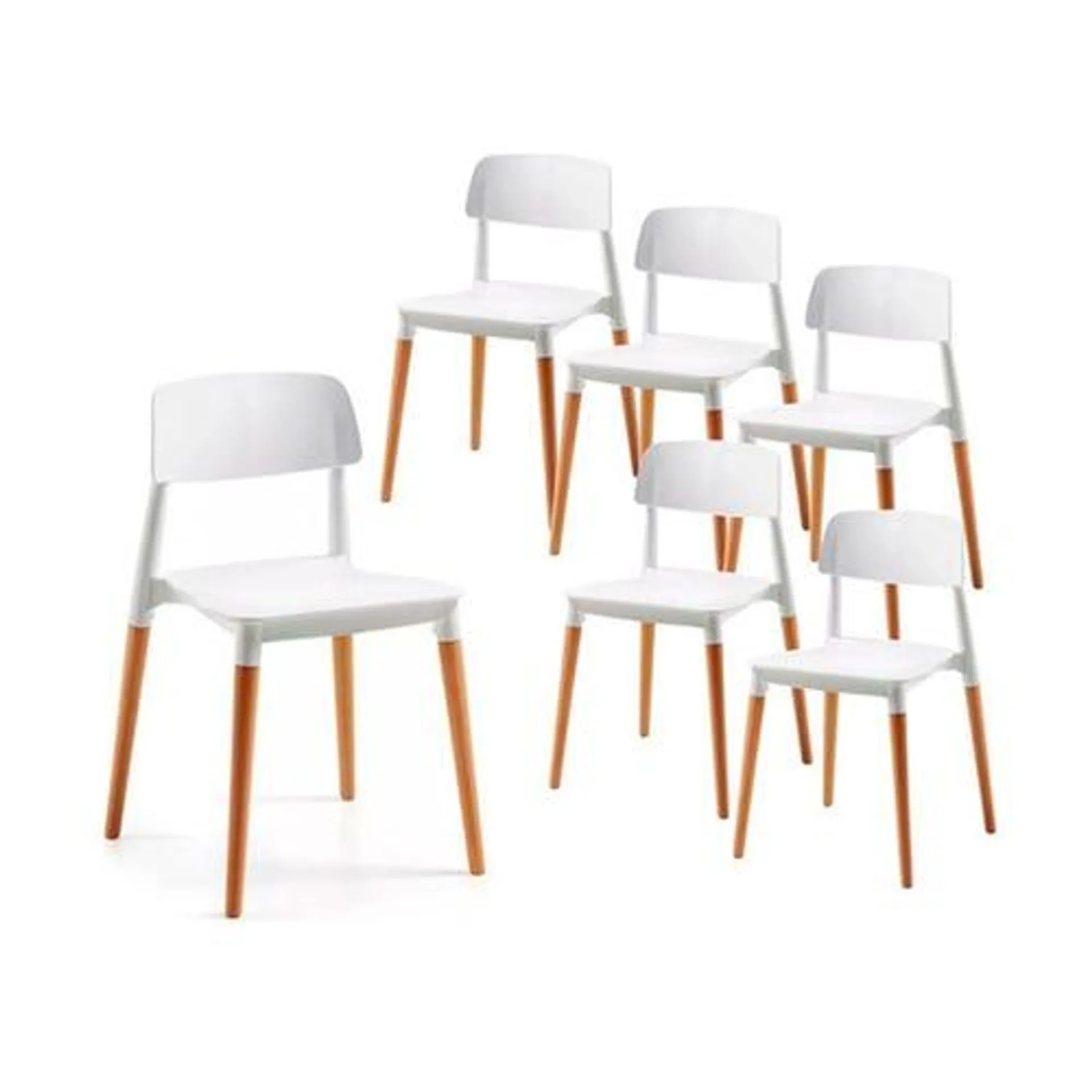 Silla Eames milan blanca x 6 unidades