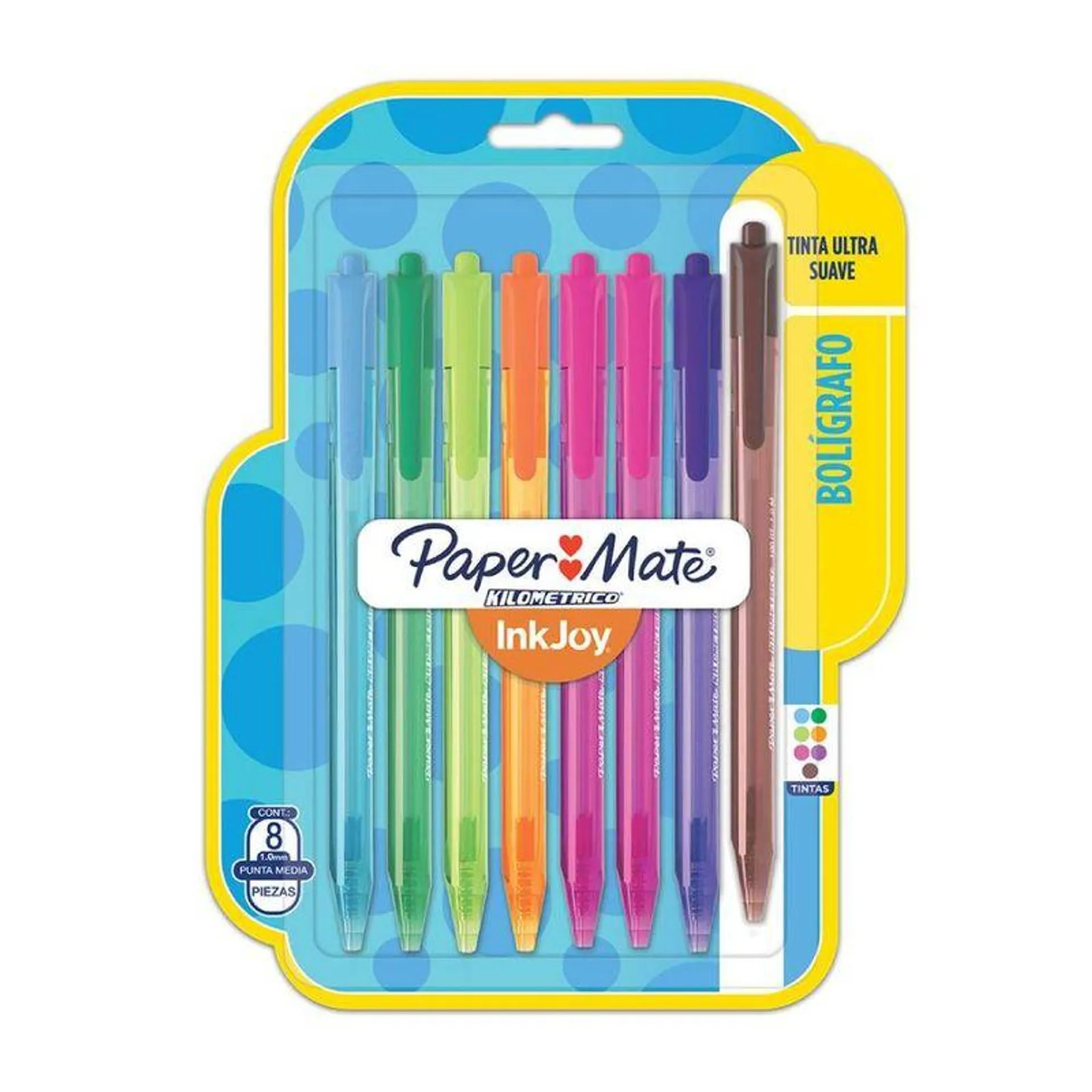 BOLIGRAFO PAPER MATE FUN COLORS BLISTER X 8 U.