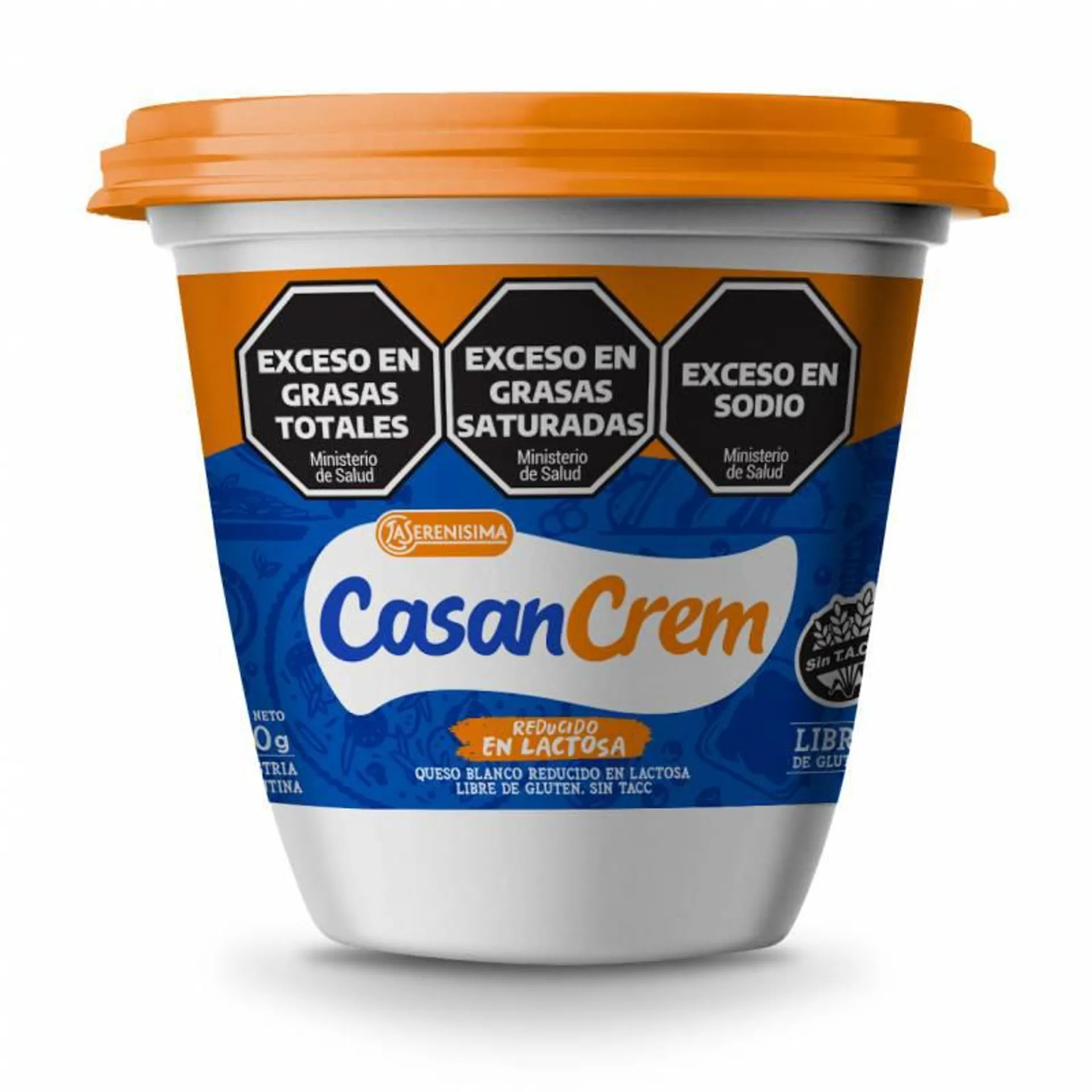 Queso Blanco Reducido en Lactosa Casancrem x 290 g.