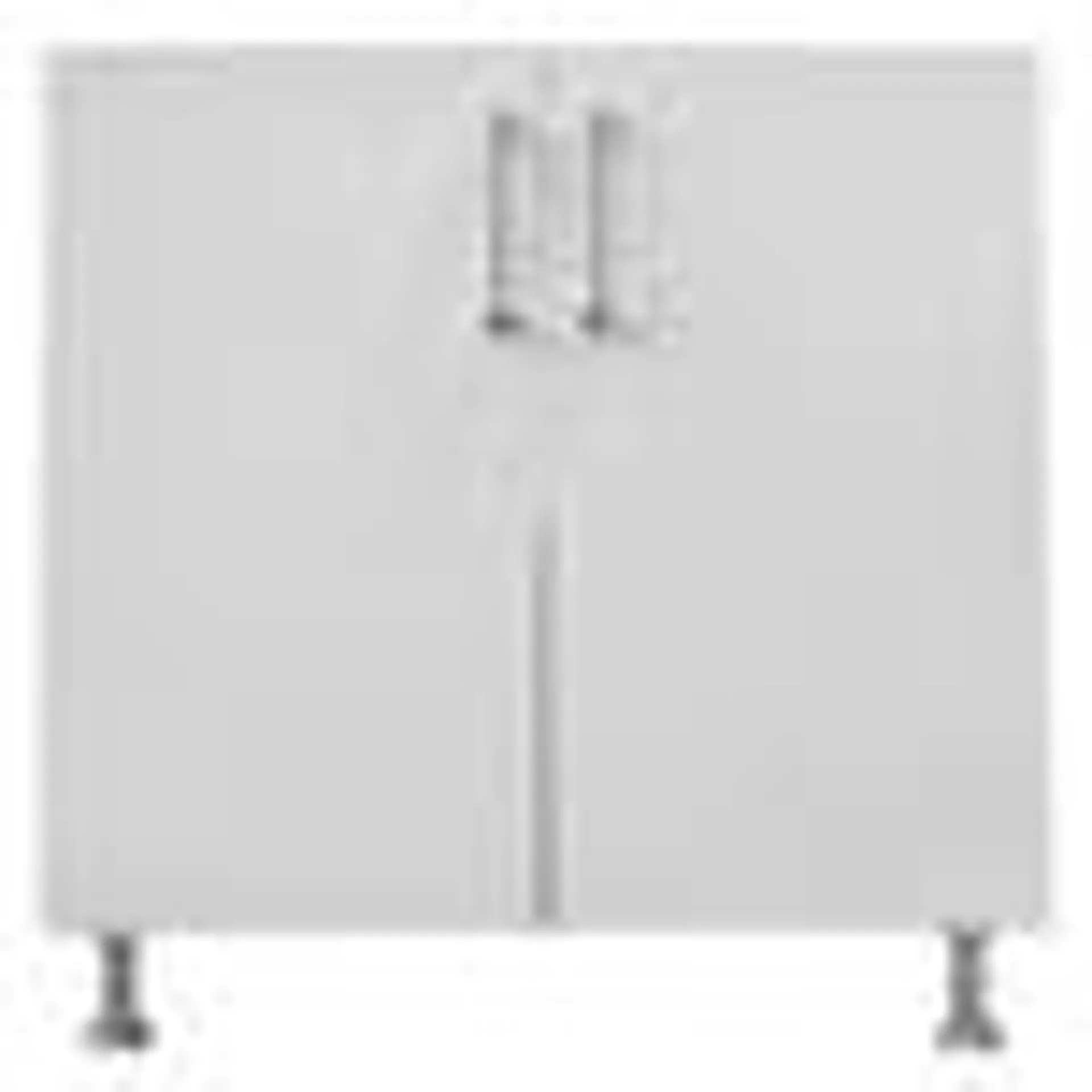 Bajo mesada 80 x 82.5 cm Lugano 2 puertas blanco canto PVC