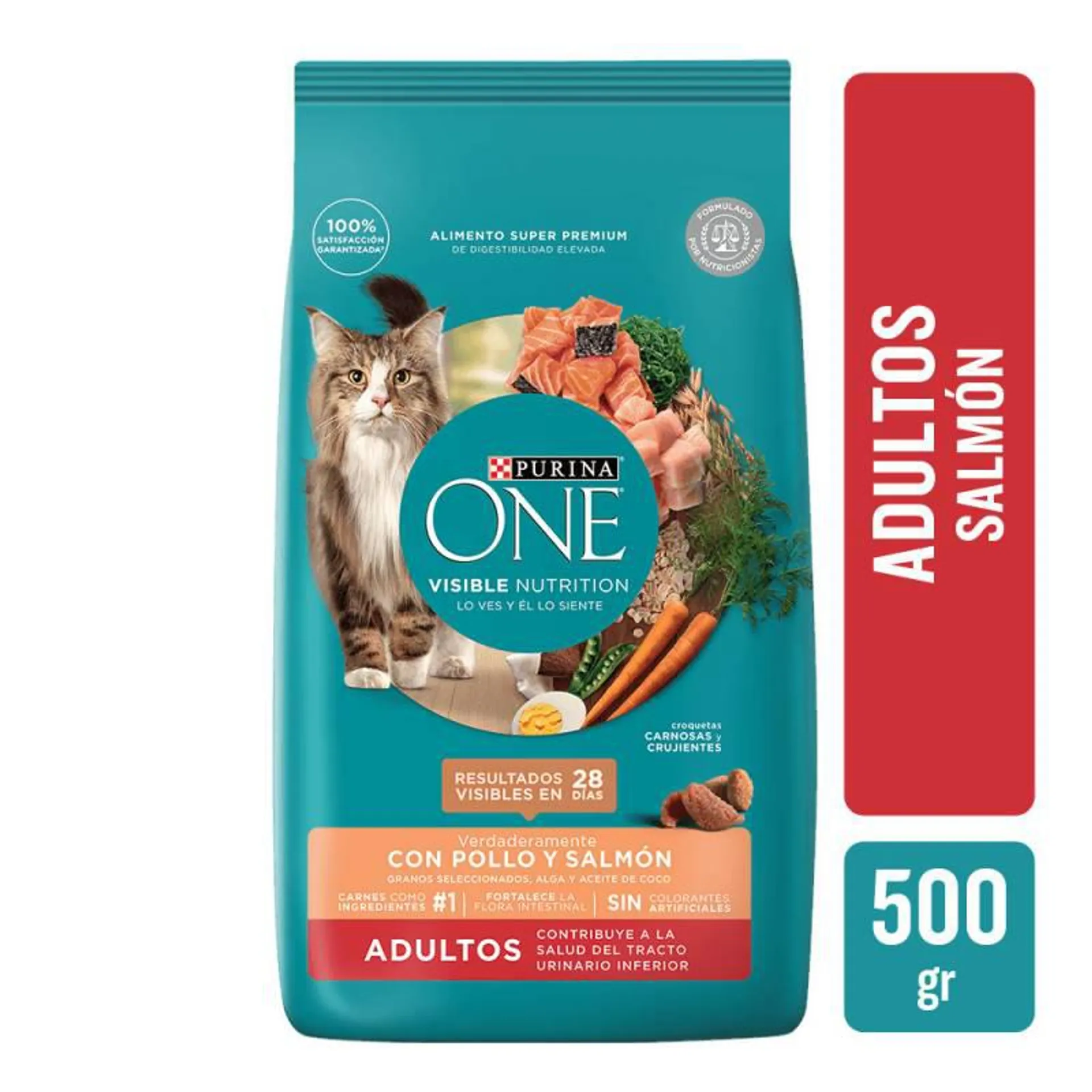 Alimento para Gato Adulto Salmon Purina One x 500 g.