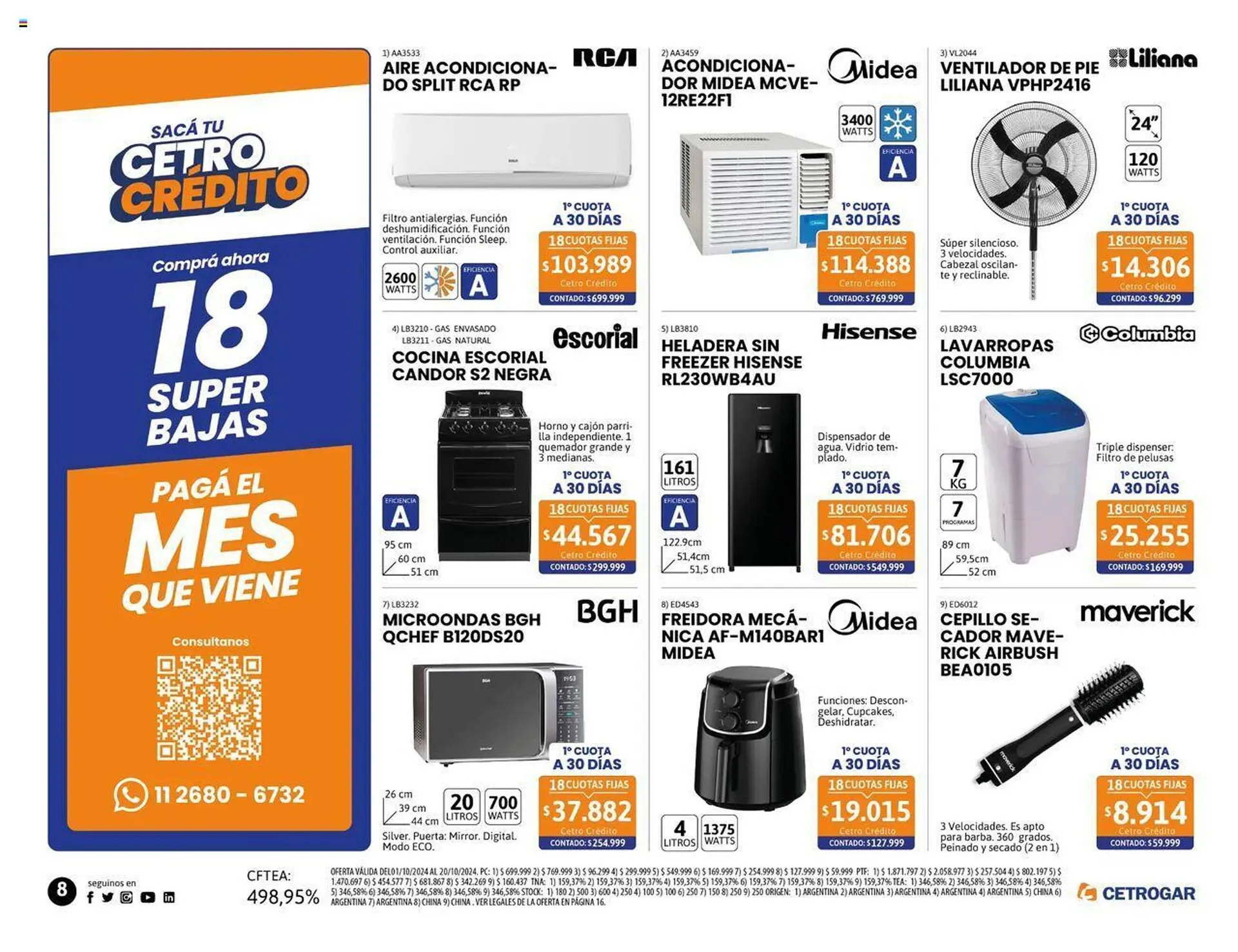 Ofertas de Catálogo Cetrogar 1 de octubre al 31 de octubre 2024 - Página 8 del catálogo