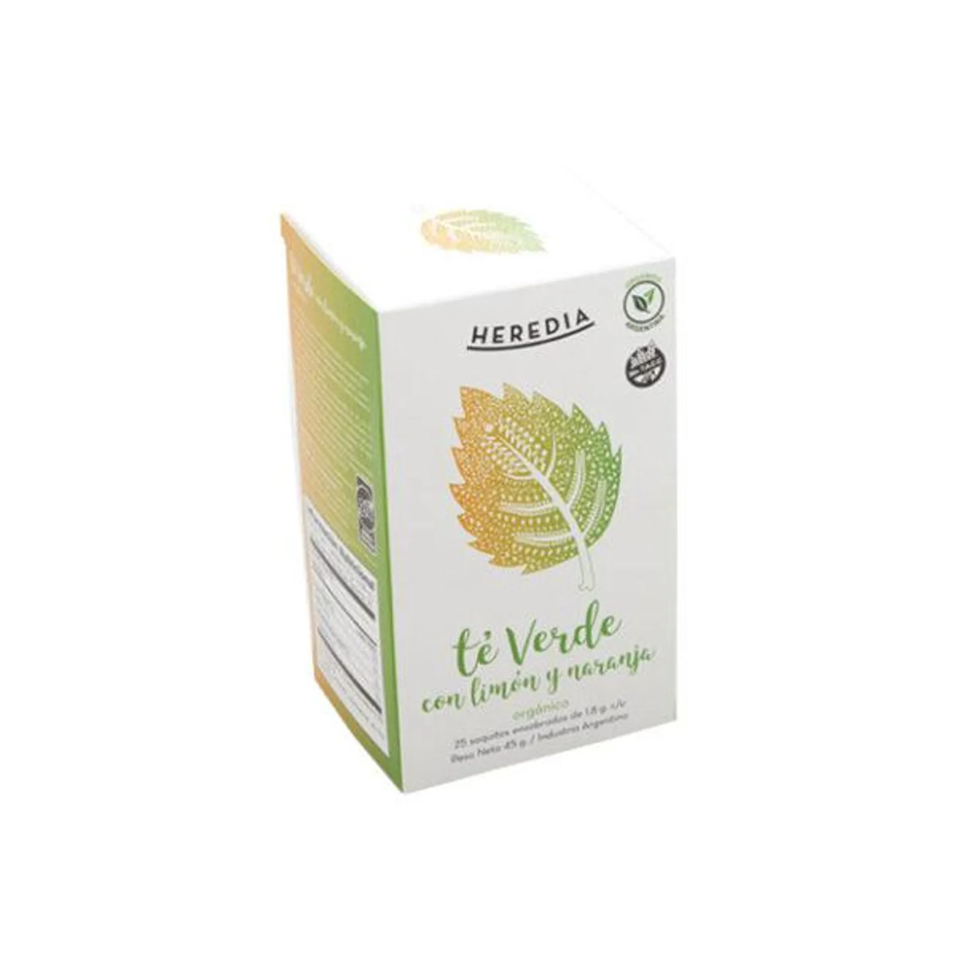 Té Verde con Limon y Naranja – 25 saq – Heredia