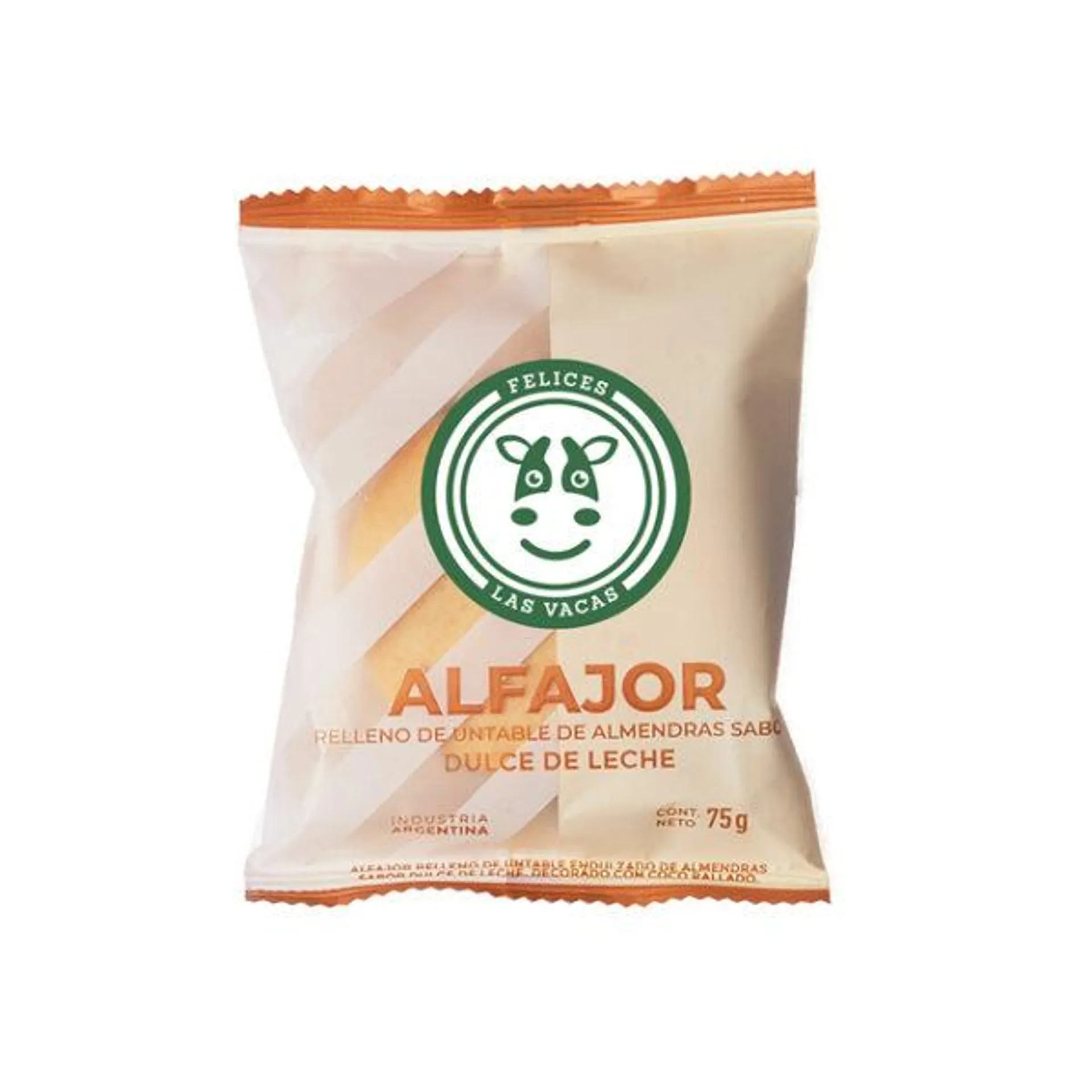 Alfajor de Maicena y Dulce de Almendras – 75gr – Felices Las Vacas