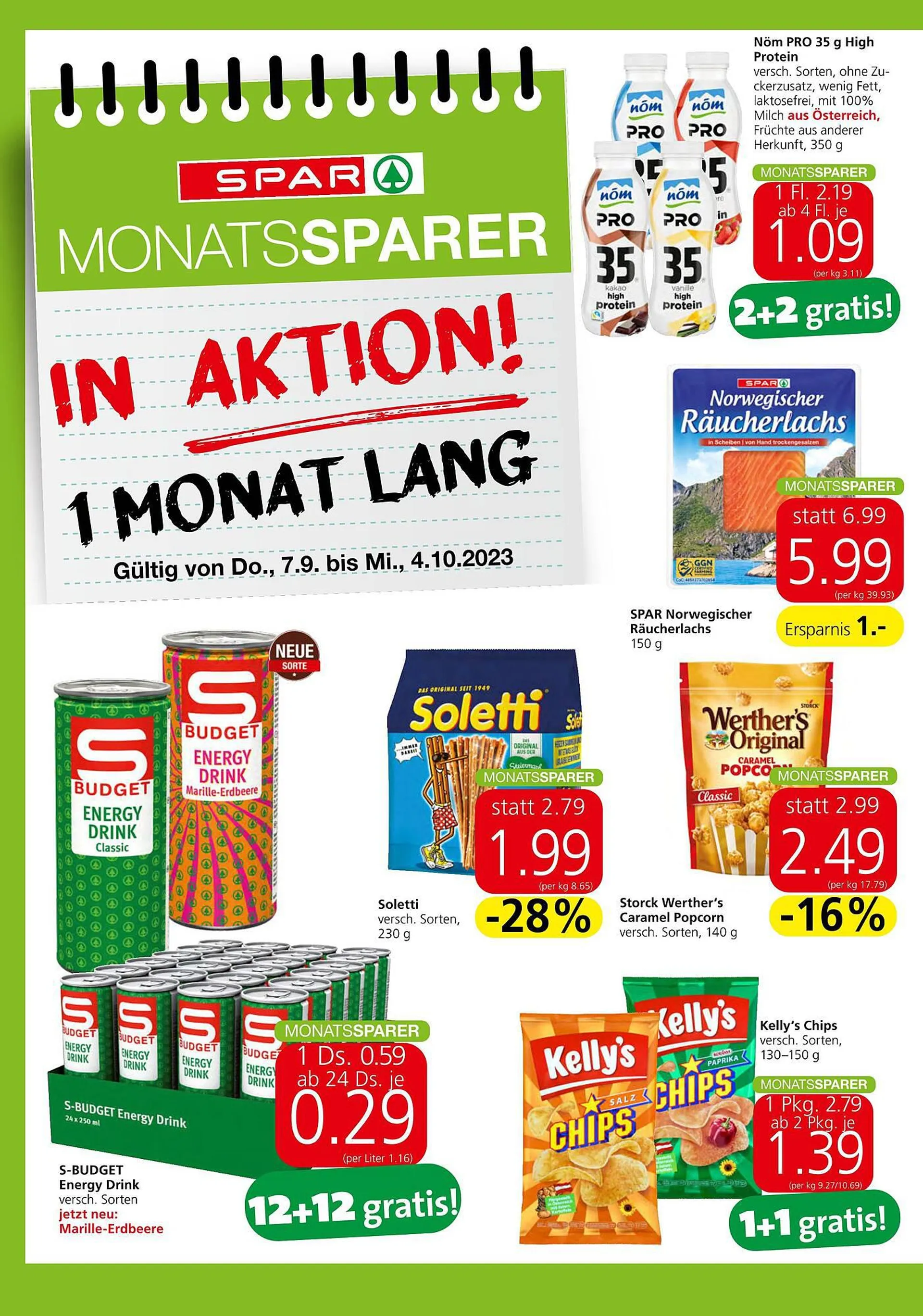 Spar Flugblatt von 7. September bis 4. Oktober 2023 - Flugblätt seite  2
