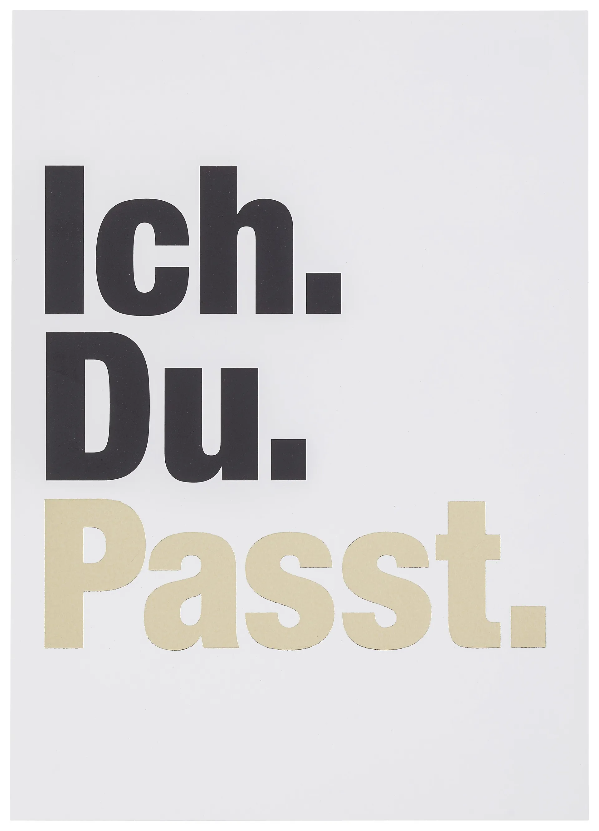 Postkarte Ich. Du. Passt!