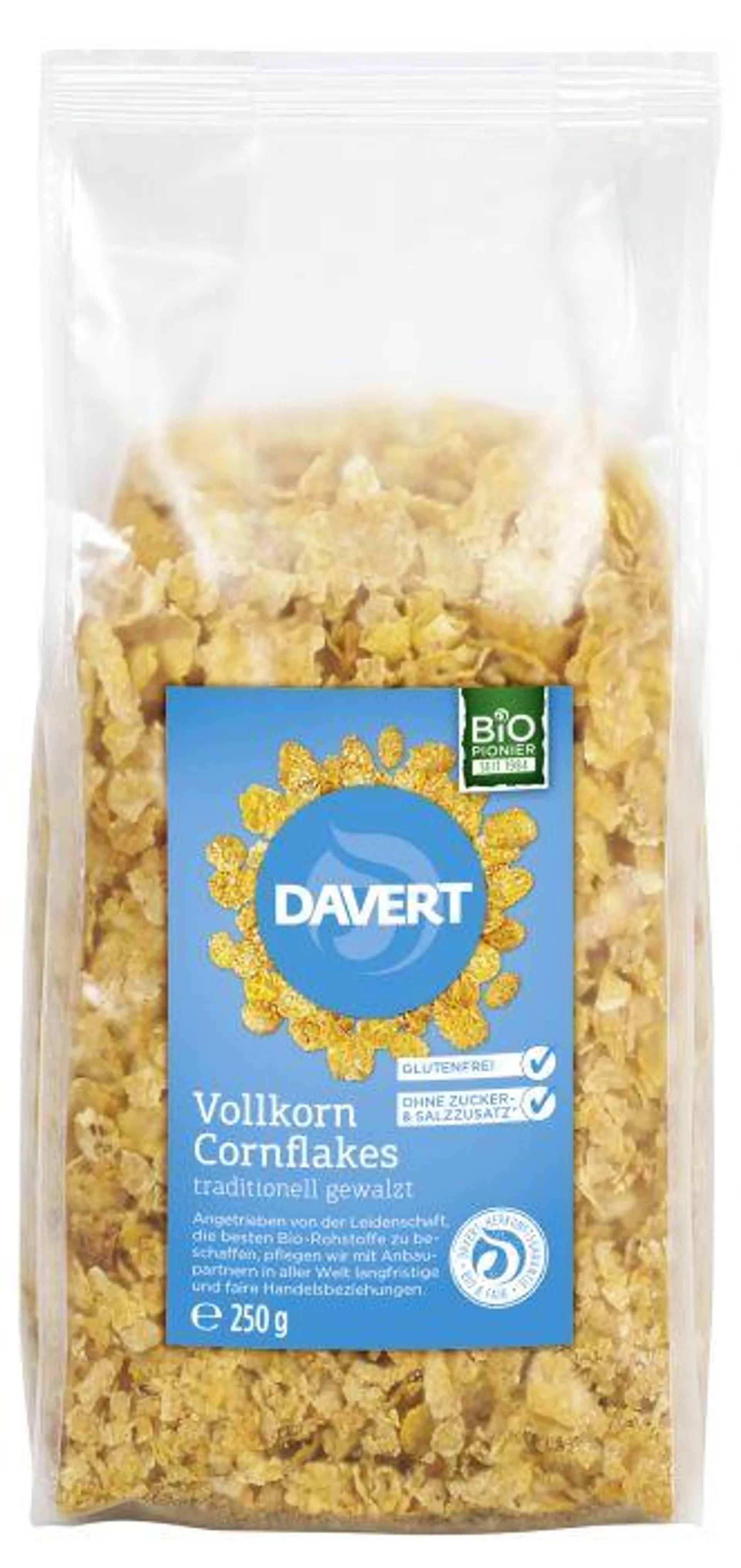 Davert Vollkorn Cornflakes glutenfrei 250g 250g