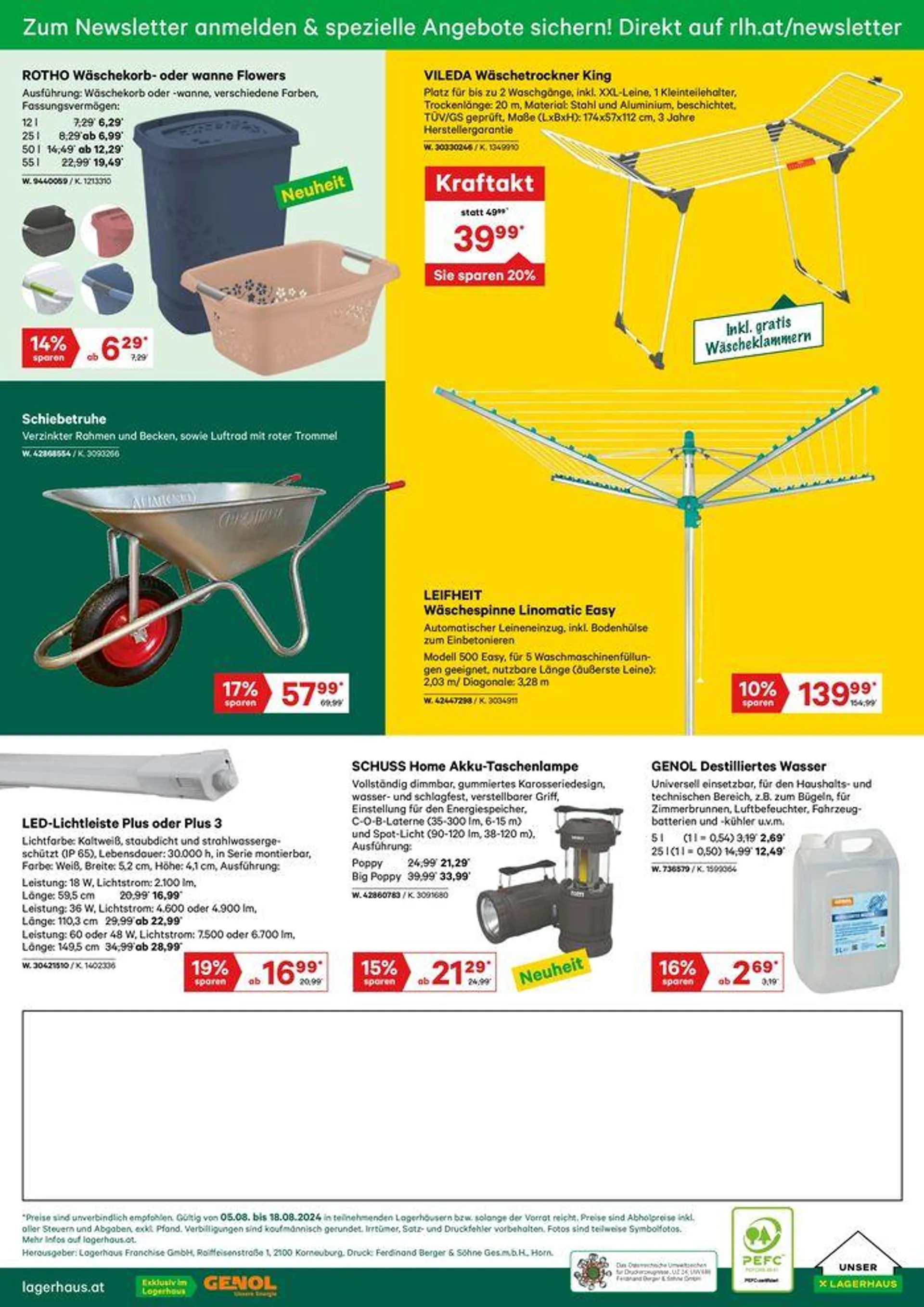 Lagerhaus Flugblatt August 2024 von 6. August bis 20. August 2024 - Flugblätt seite  6