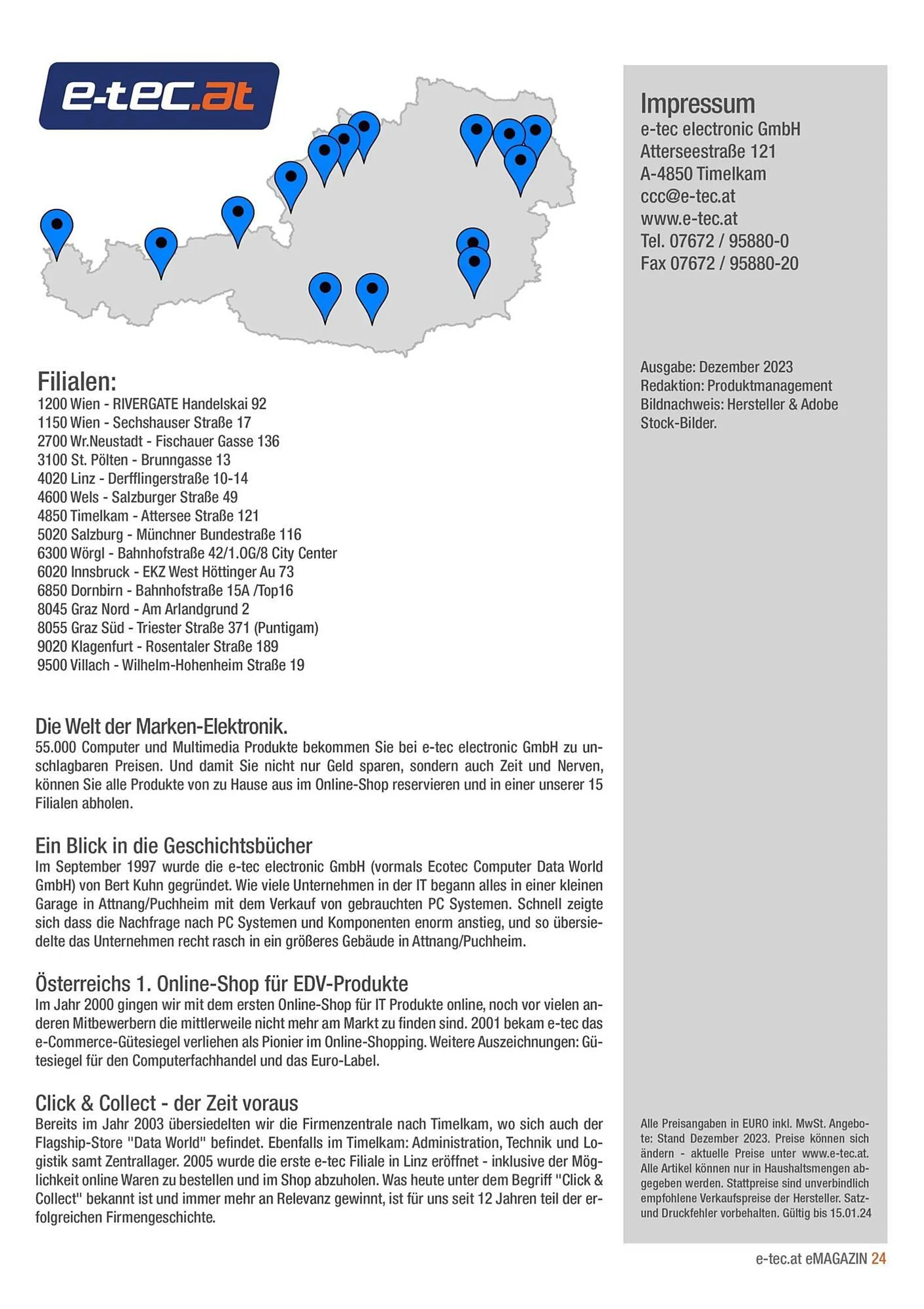 e-tec Flugblatt von 4. Dezember bis 15. Jänner 2024 - Flugblätt seite  24