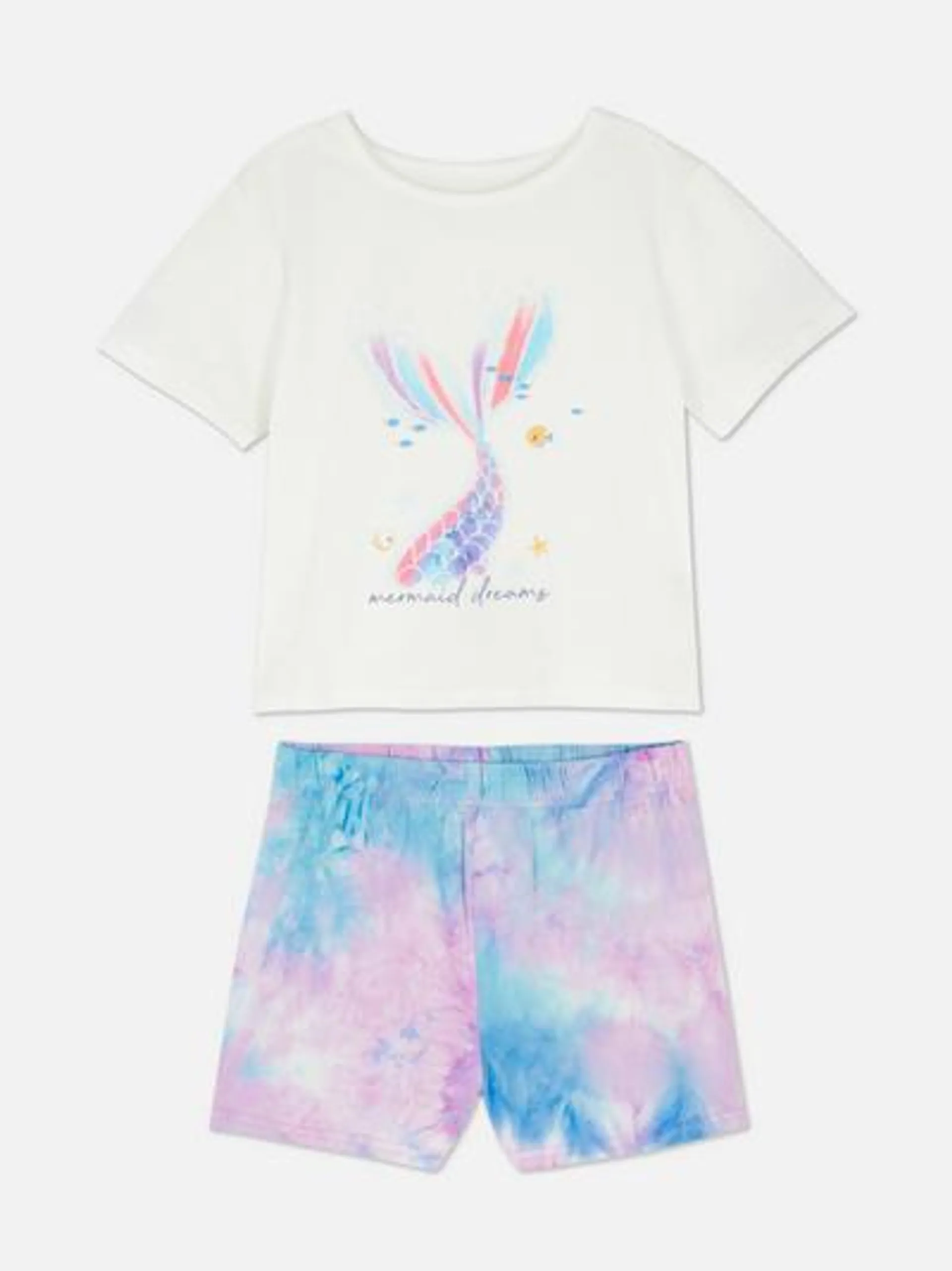Kurzer Meerjungfrauen-Pyjama